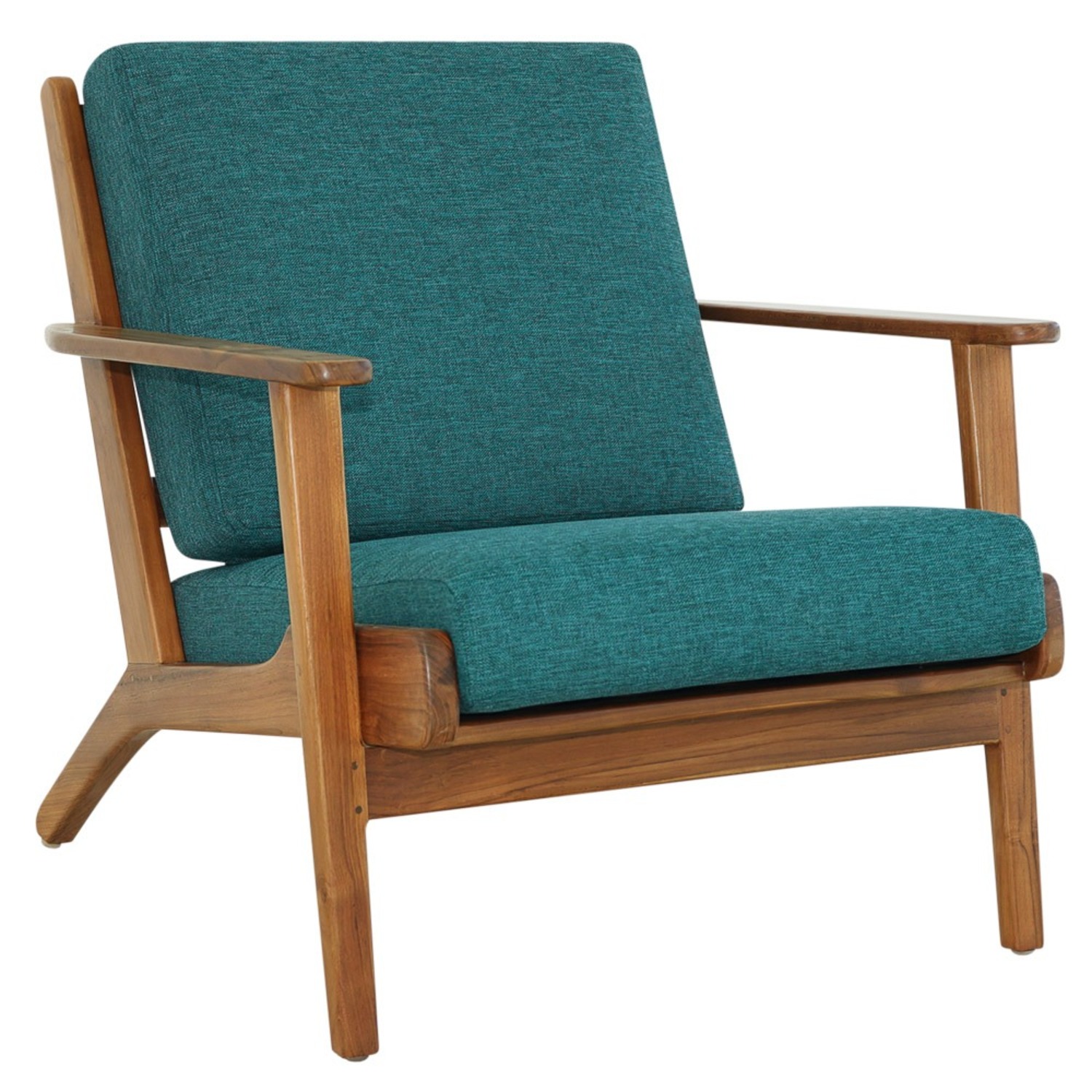 Kyle Linen Lounge Chair - Teal - image-1