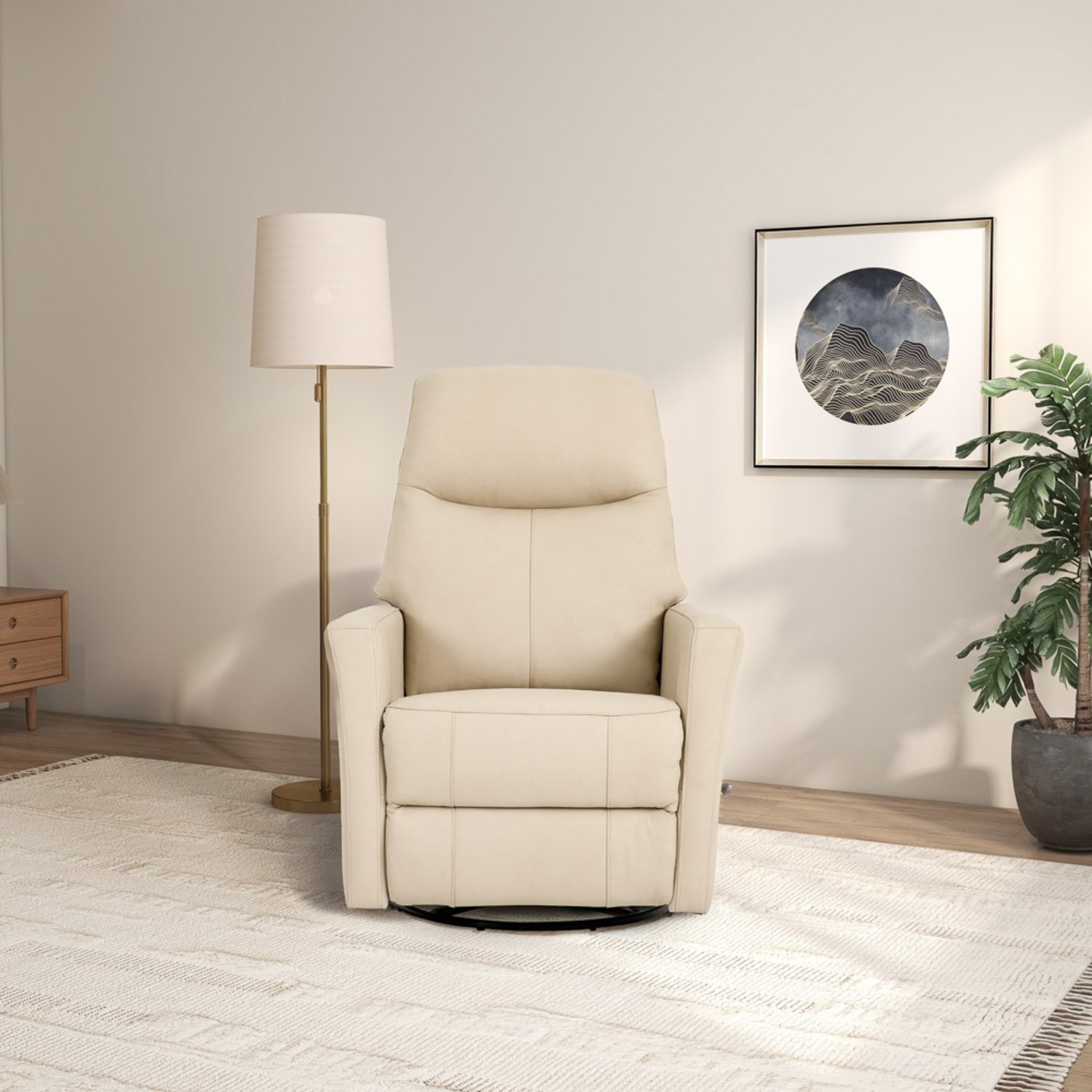Brookfield Leather Swivel Glider Recliner Chair - image-3