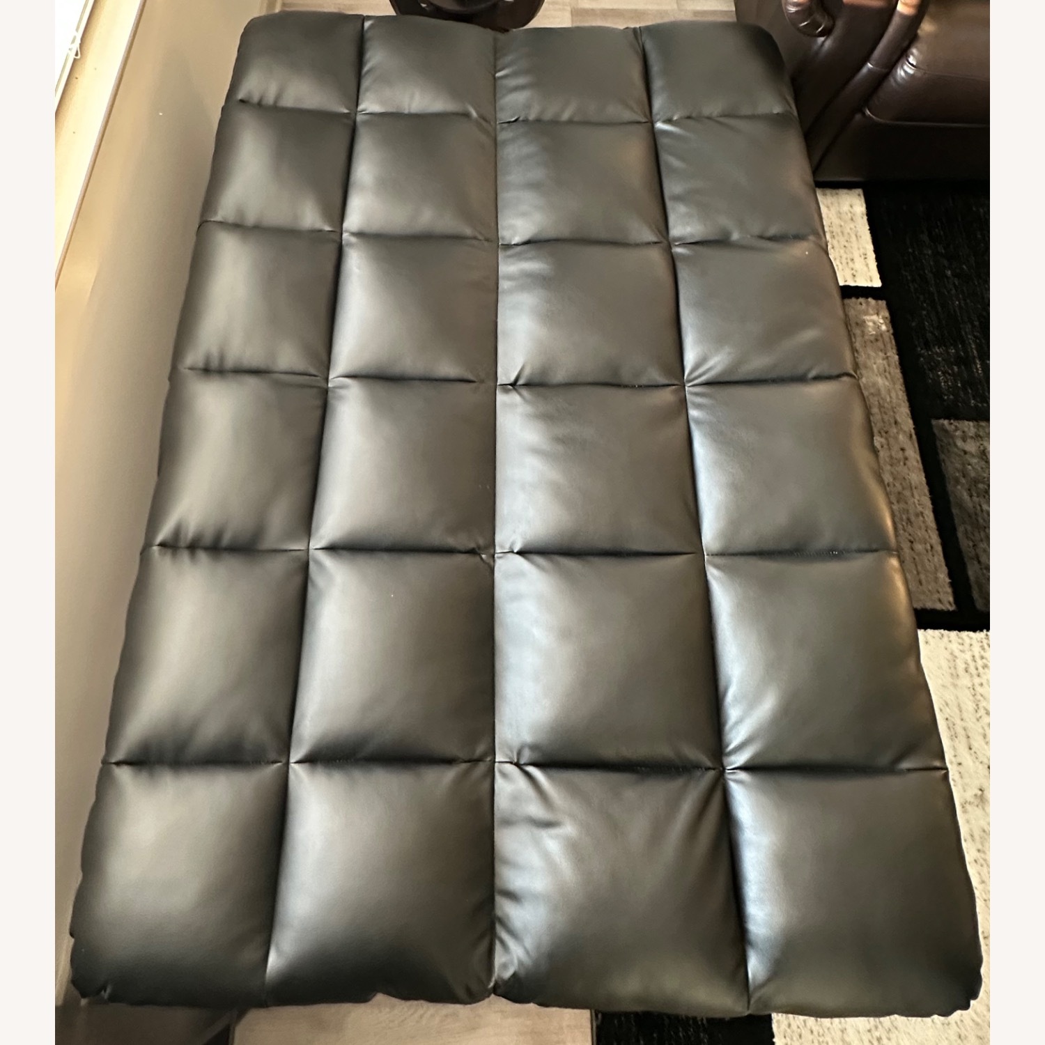 Wade Logan Black Faux Leather Futon - image-7