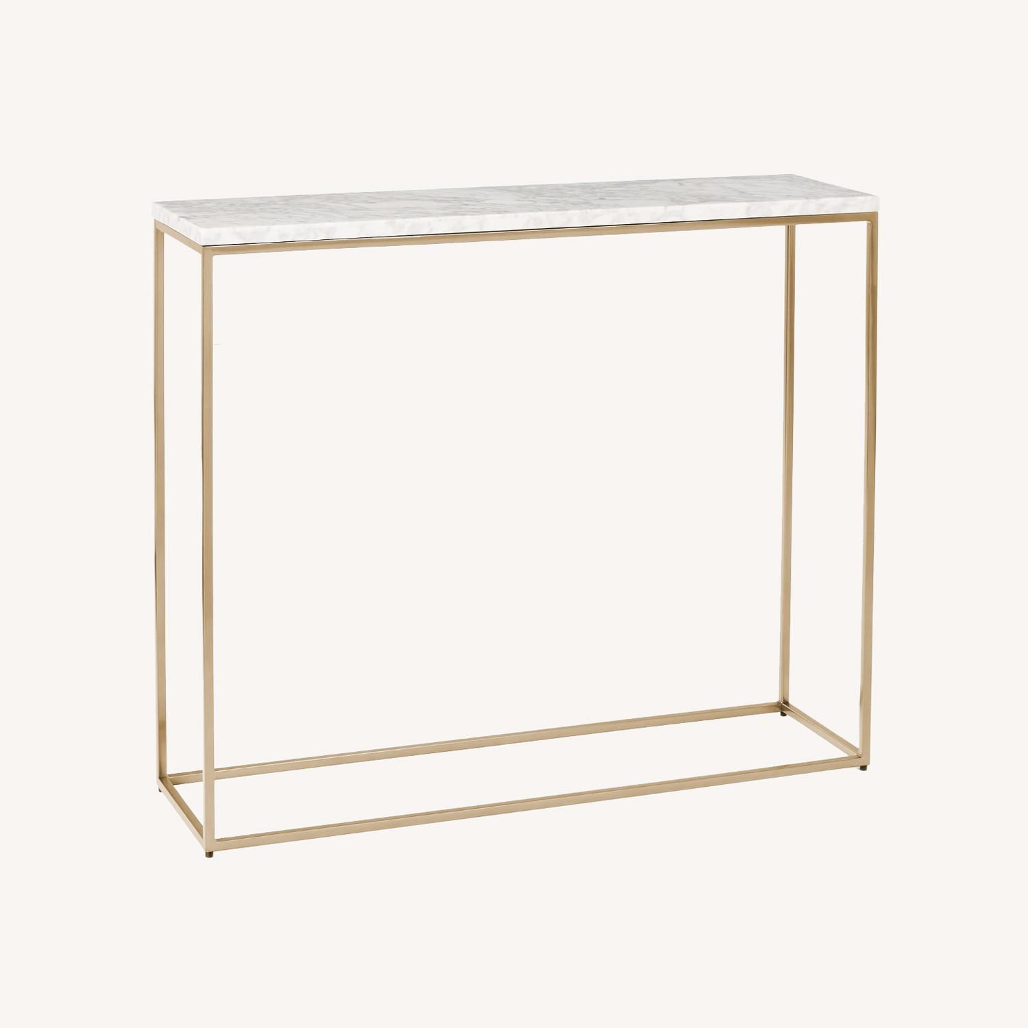 West Elm Streamline Marble Console - image-0