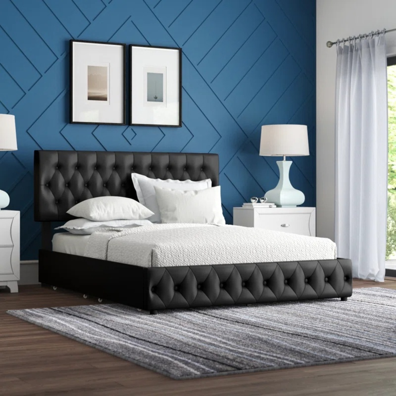 Wayfair Queen Size Tufted Bed - image-4