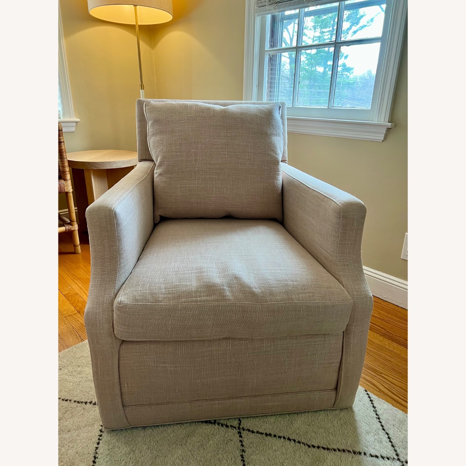 Serena & Lily Grady Notch Arm Swivel Chair - image-1