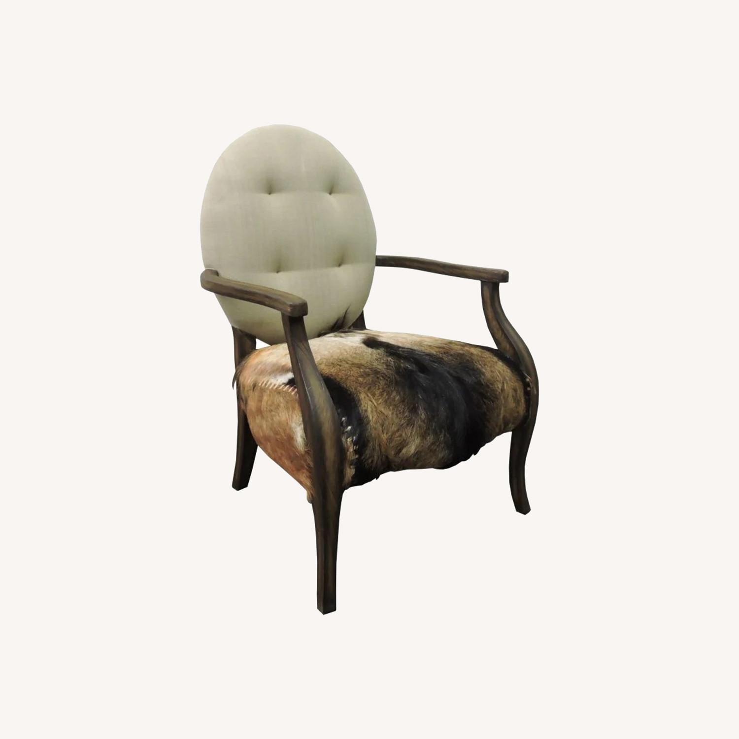 Brown Goat Hide Chair - image-0