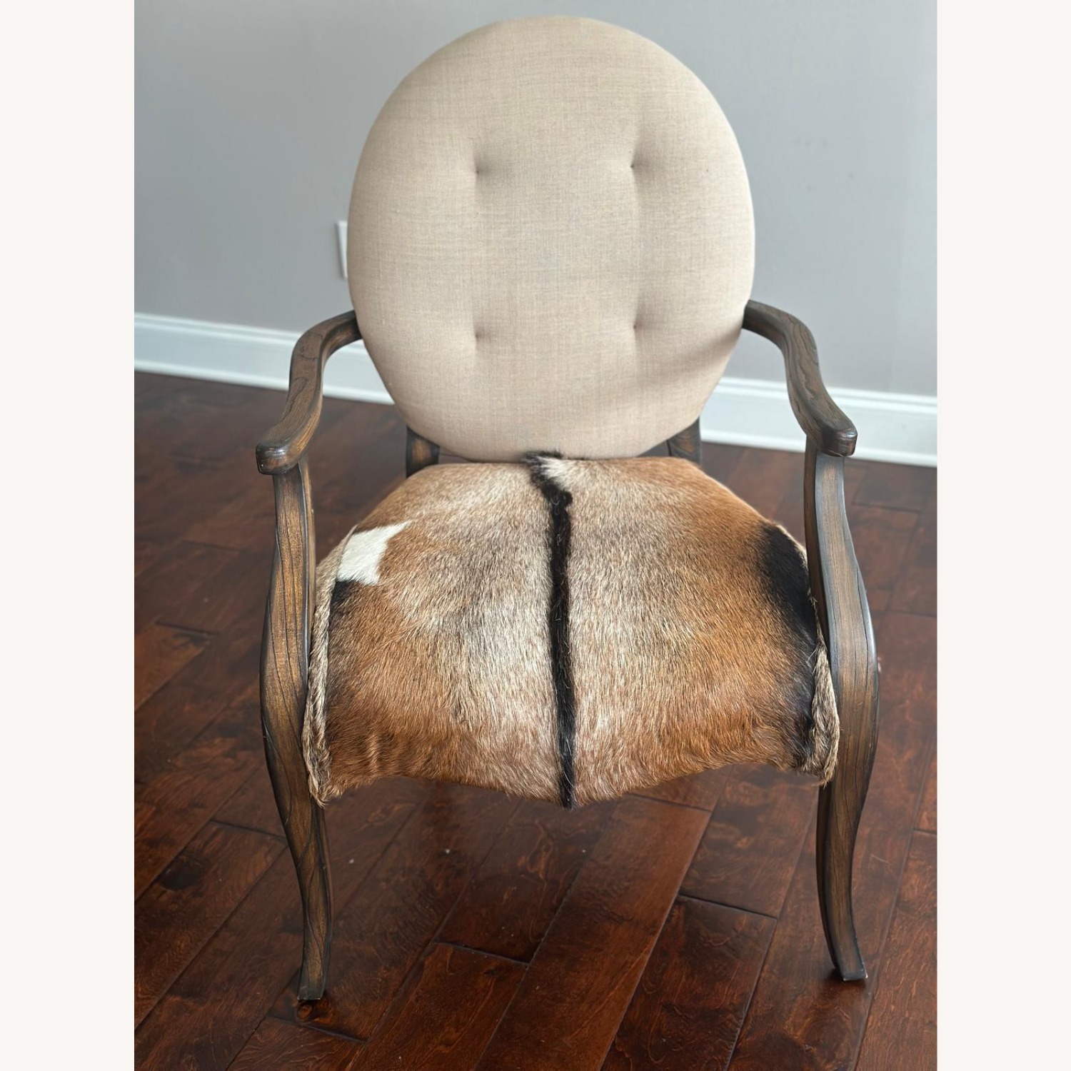 Brown Goat Hide Chair - image-1