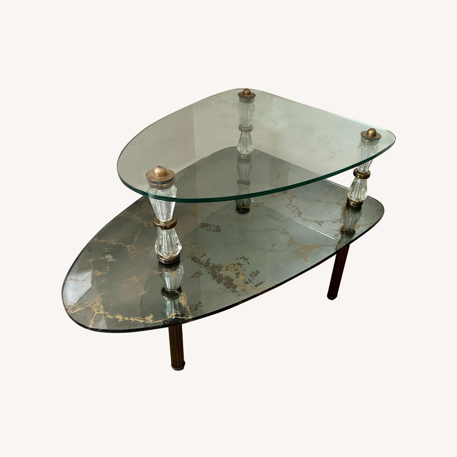 Set of 2 Vintage Glass Coffee Tables  - image-0
