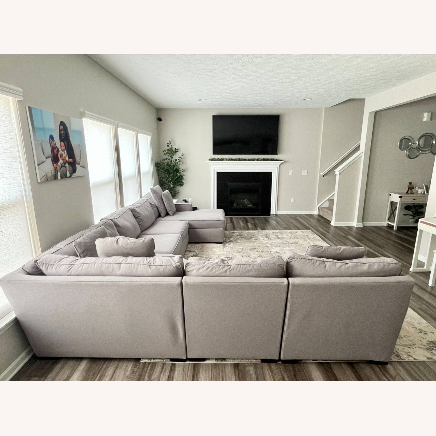 Macy's Radley 5-Piece Fabric Chaise Sectional Sofa - image-3