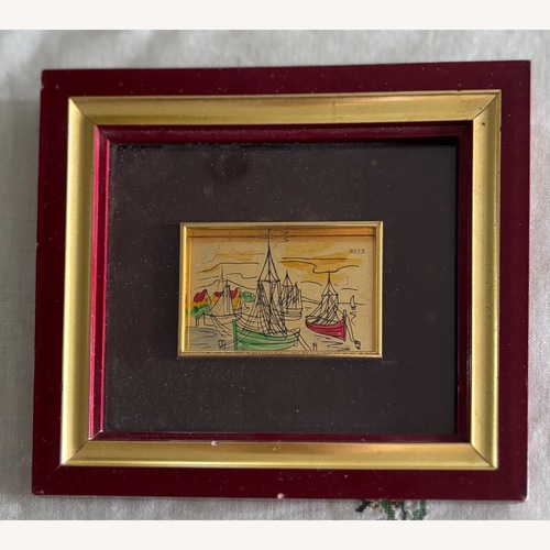 Used Vintage Italian 23k Gold Leaf Painting  for sale on AptDeco