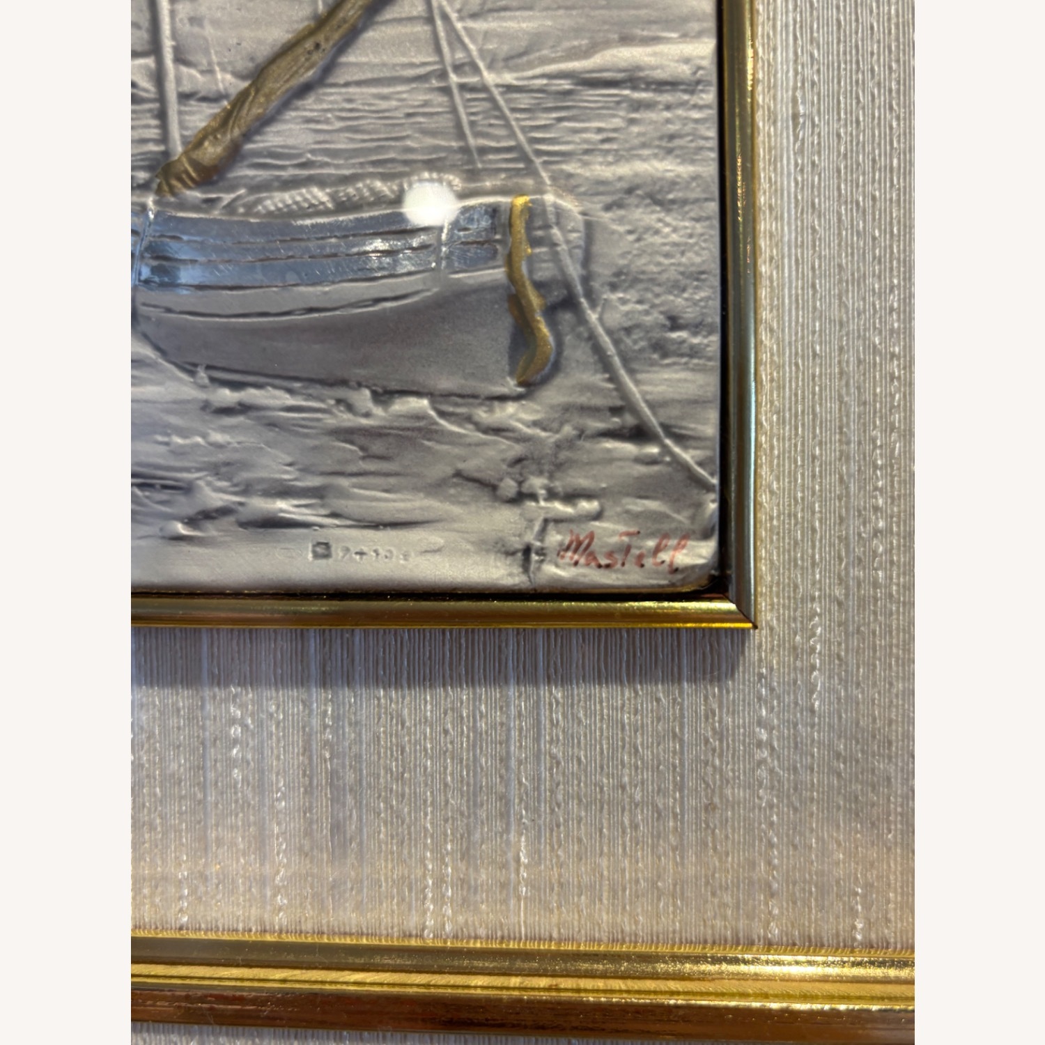 Sterling Silver Bas -Relief Signed Italian Art - image-9