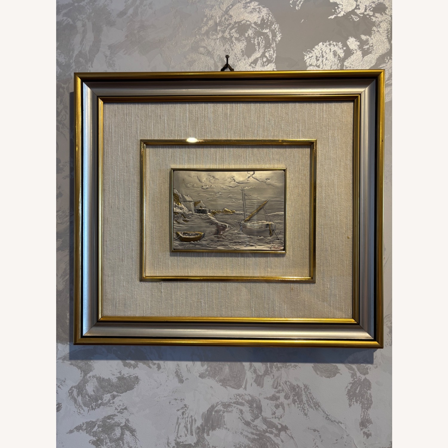 Sterling Silver Bas -Relief Signed Italian Art - image-12