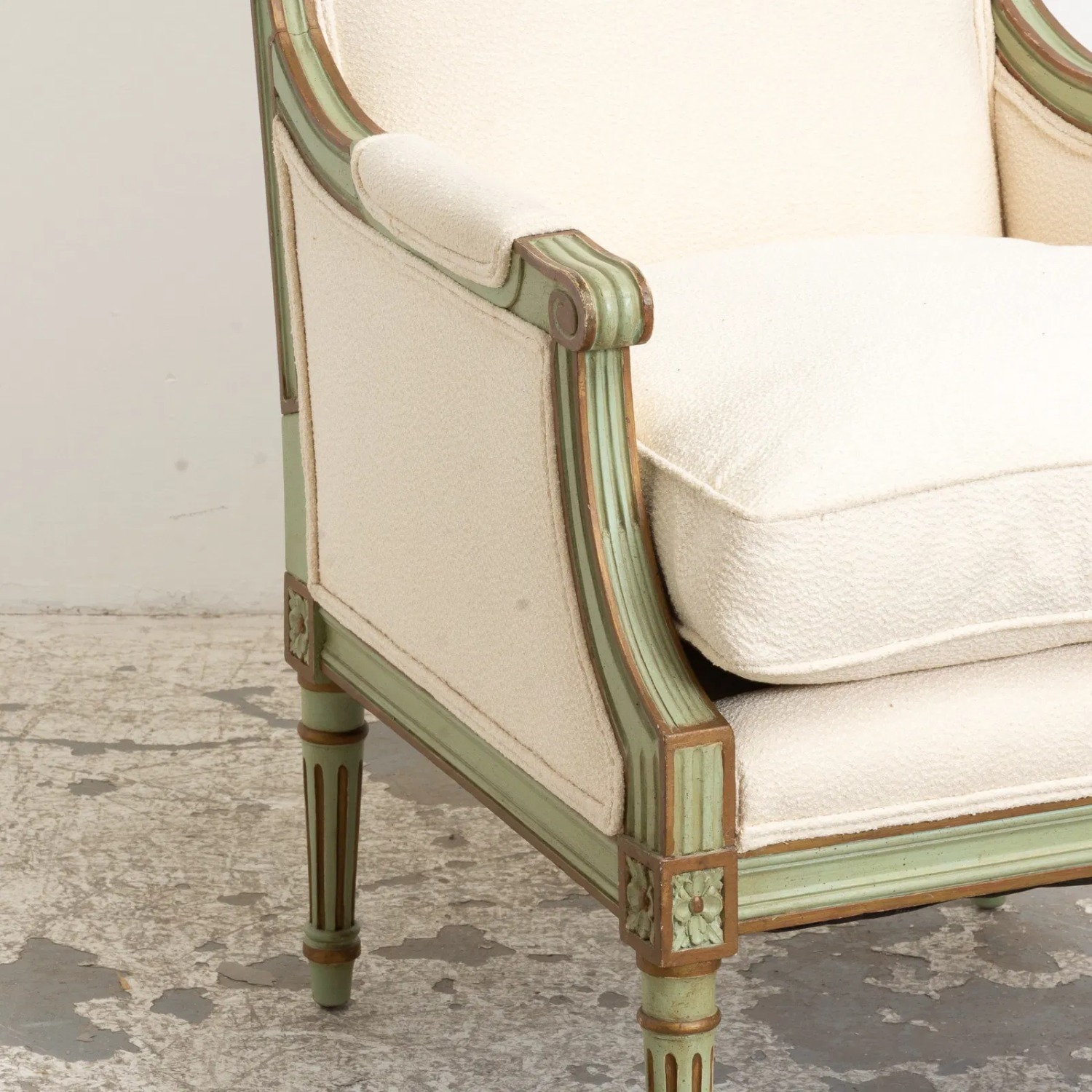 Custom Upholstered Cream Bergere - image-2