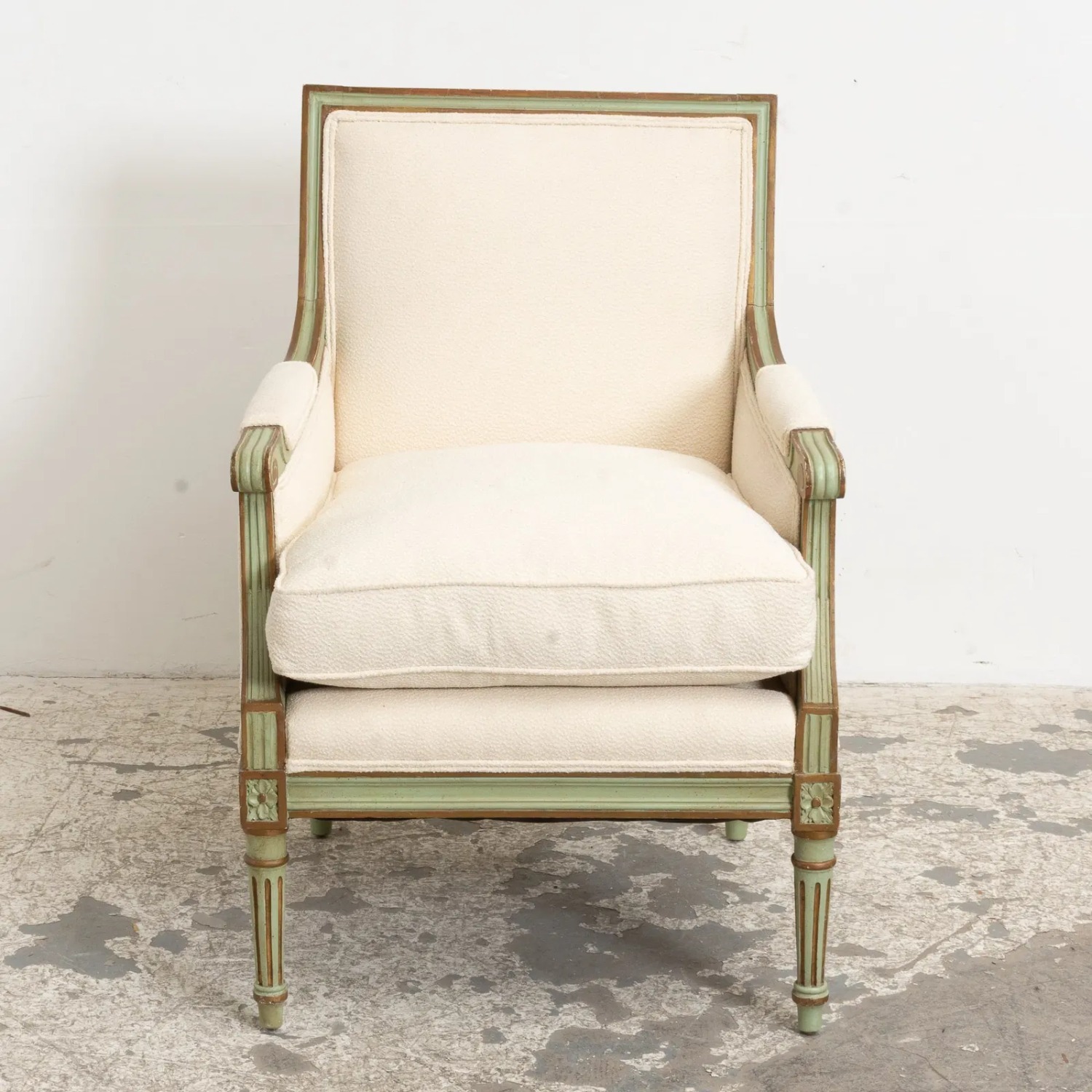 Custom Upholstered Cream Bergere - image-3