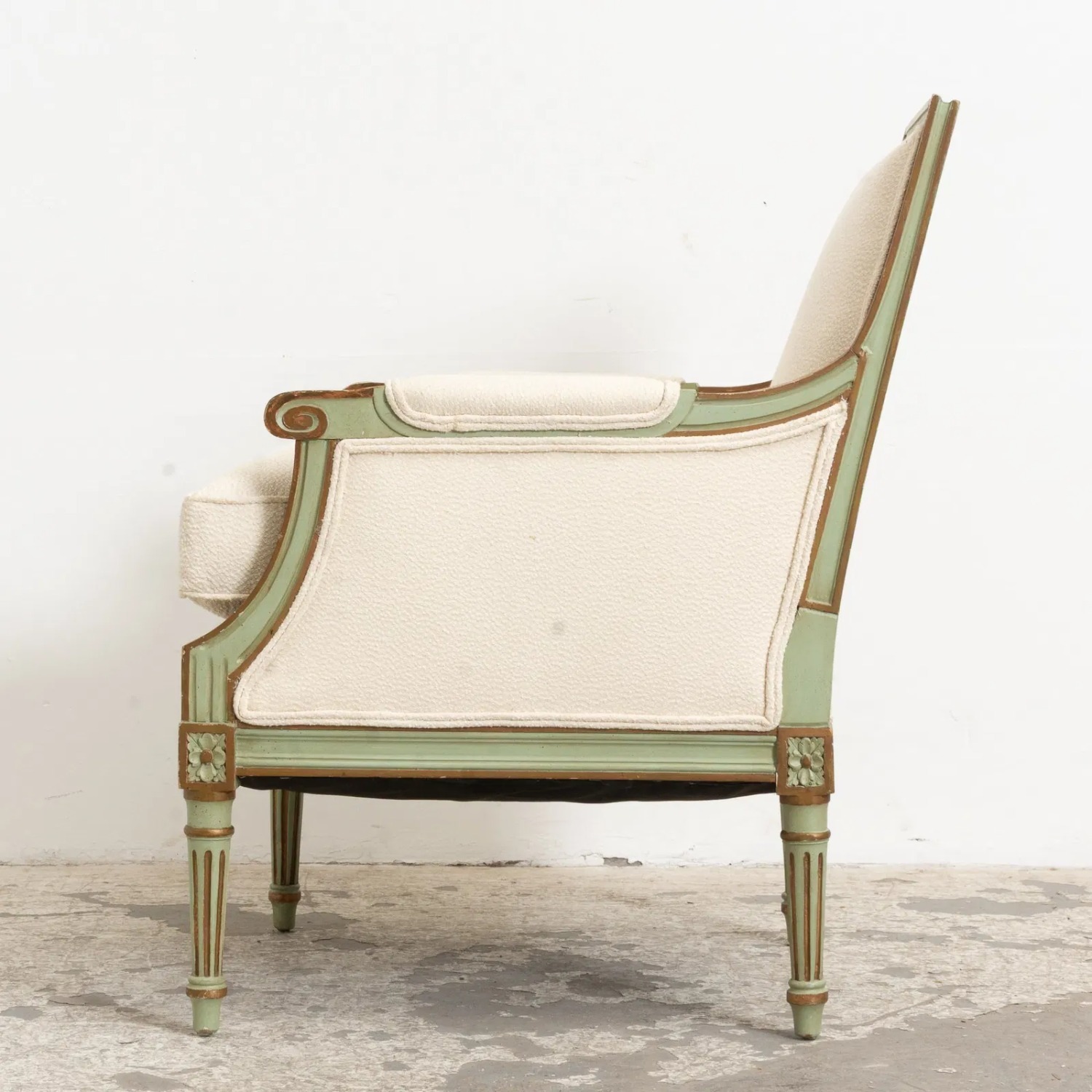 Custom Upholstered Cream Bergere - image-4
