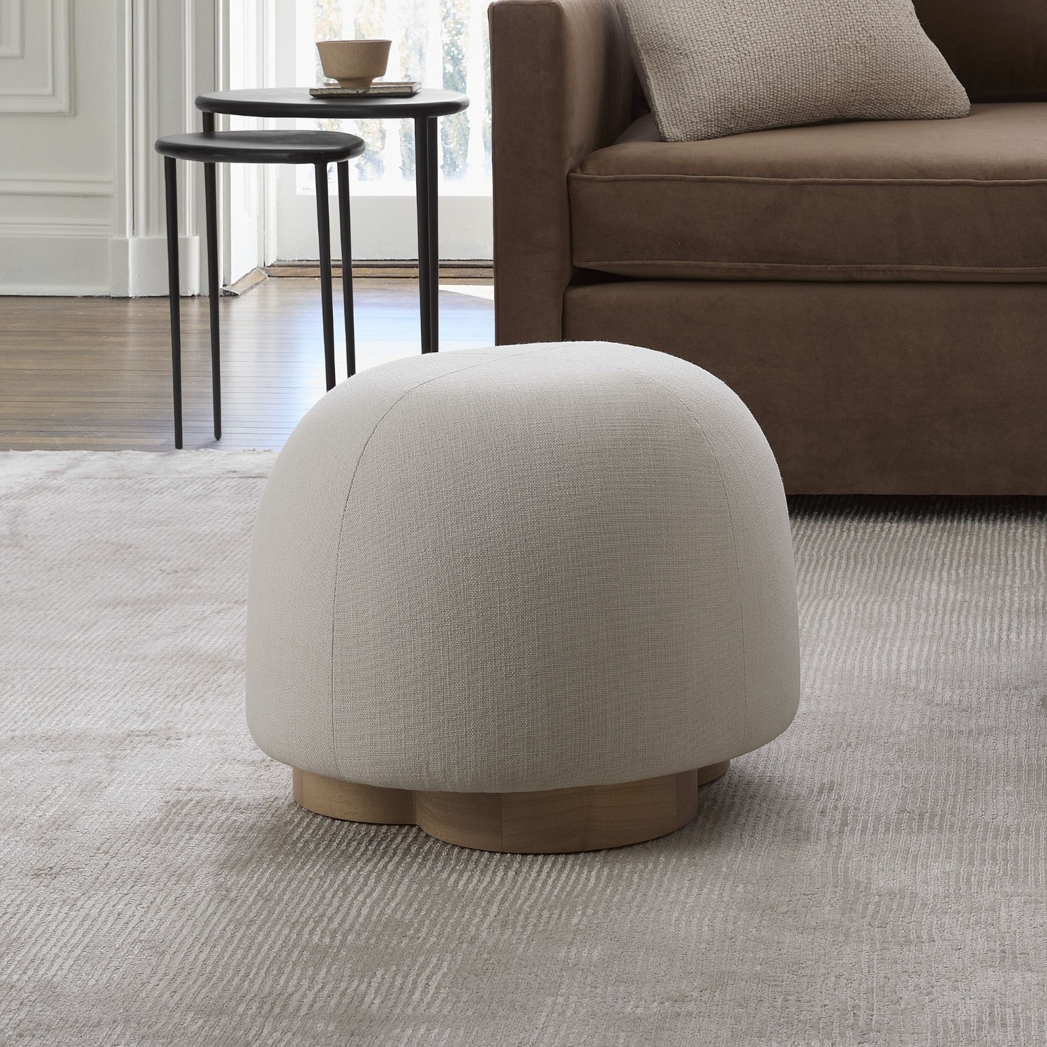 West Elm Gumdrop Swivel Ottoman - image-3