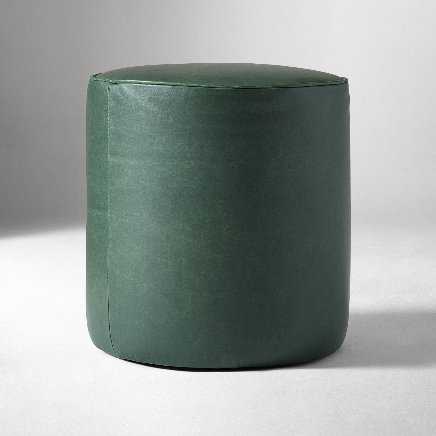 West Elm Wally Leather Ottoman - image-1
