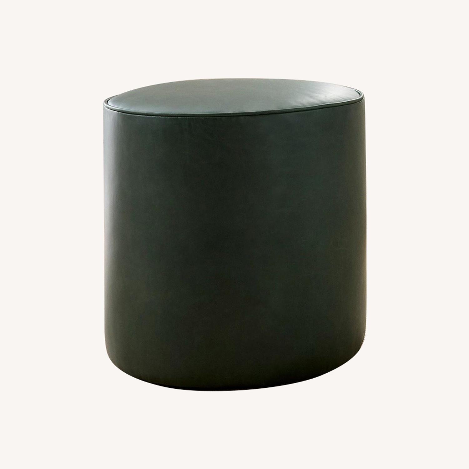 West Elm Wally Leather Ottoman - image-0