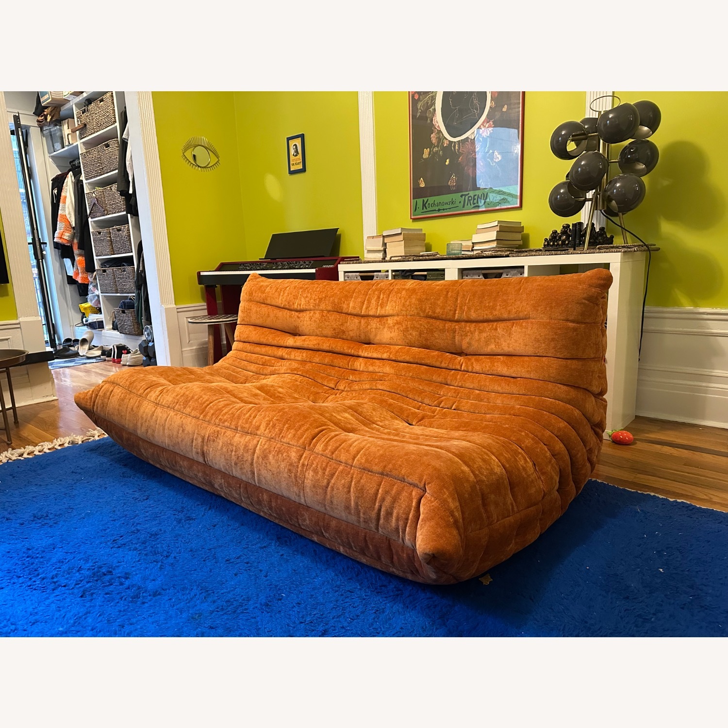 Duckaroy Mustard Colored Couch - image-1