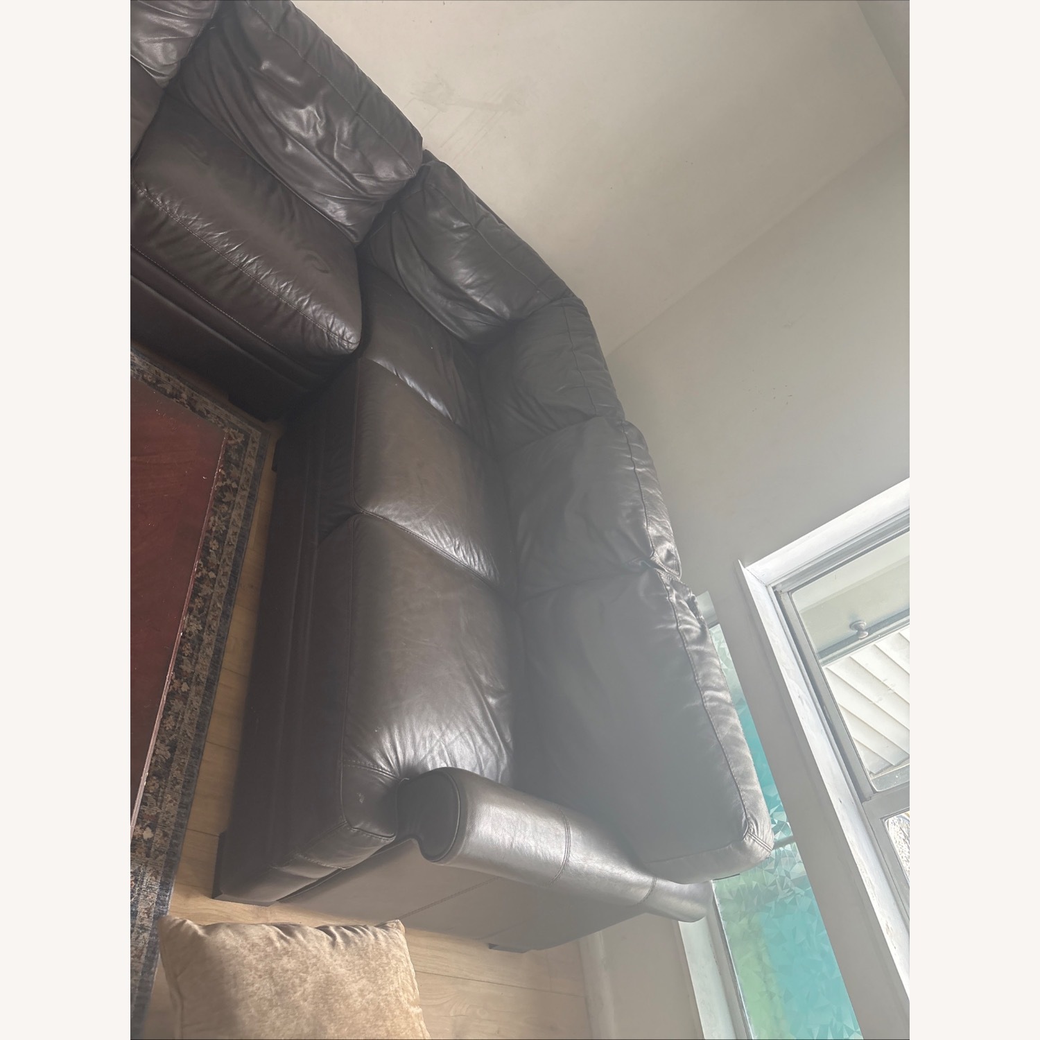 Raymour & Flanigan Leather Sofa - image-1