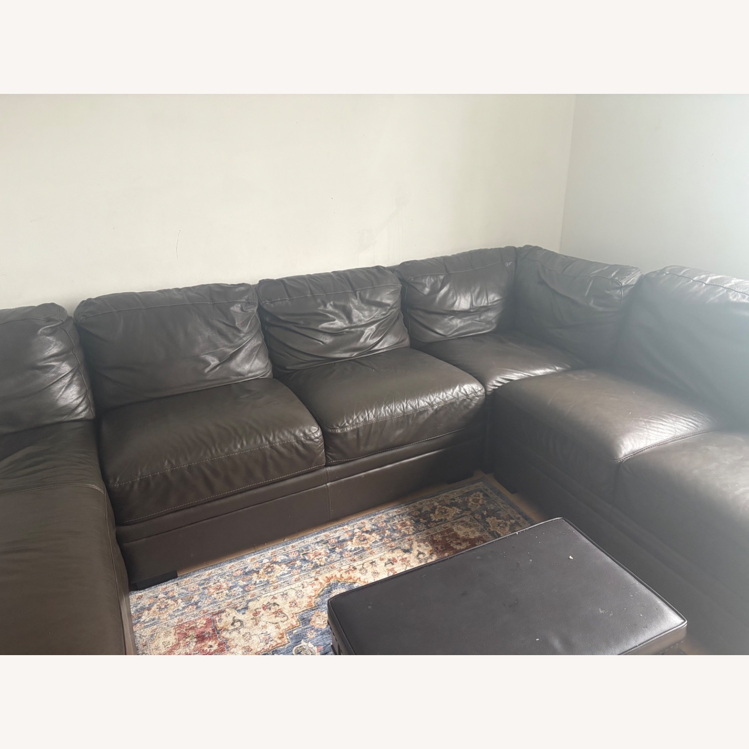 Raymour & Flanigan Leather Sofa - image-7