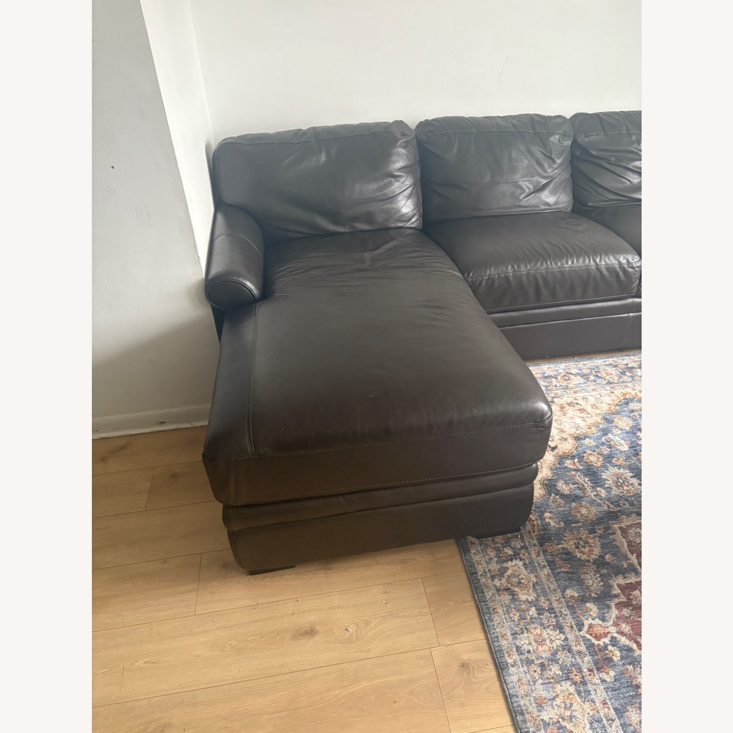 Raymour & Flanigan Leather Sofa - image-5