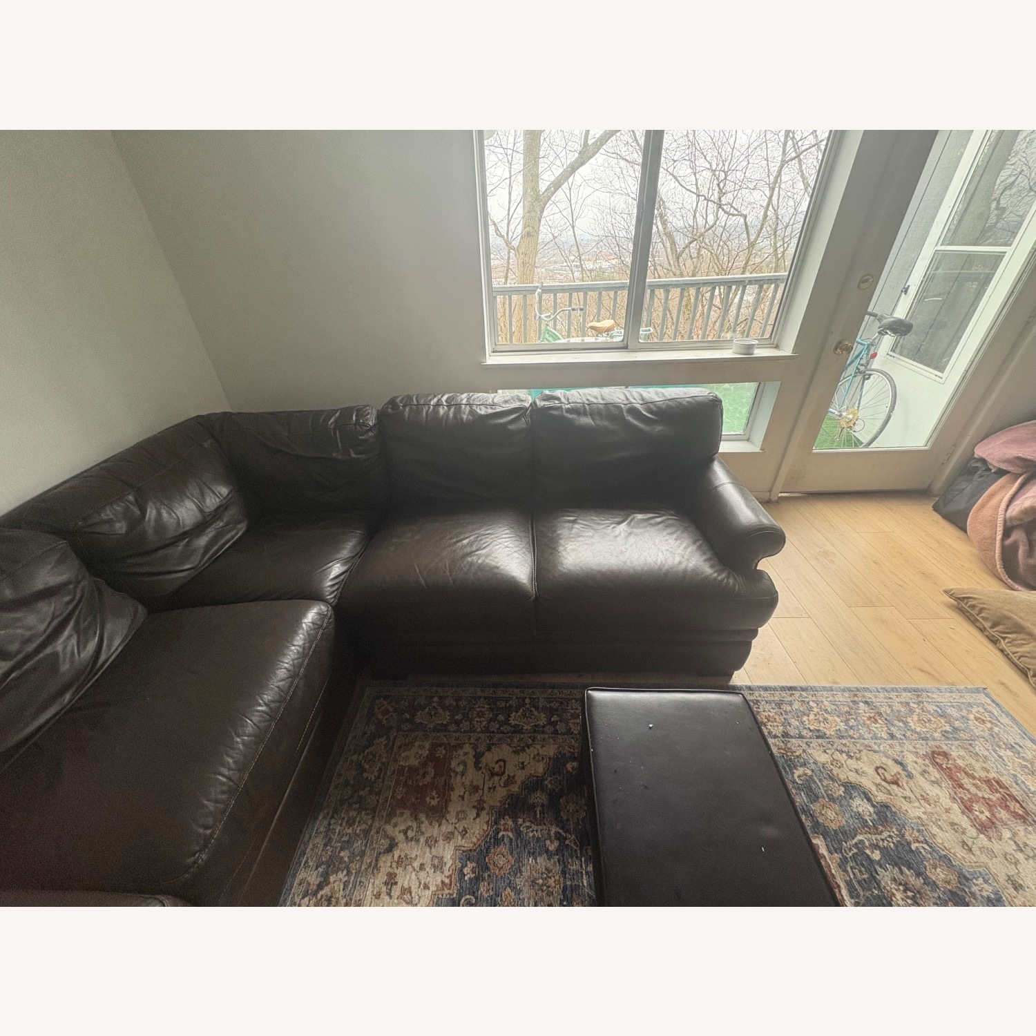 Raymour & Flanigan Leather Sofa - image-8