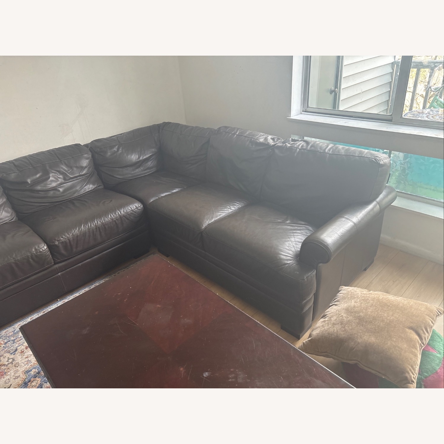 Raymour & Flanigan Leather Sofa - image-4