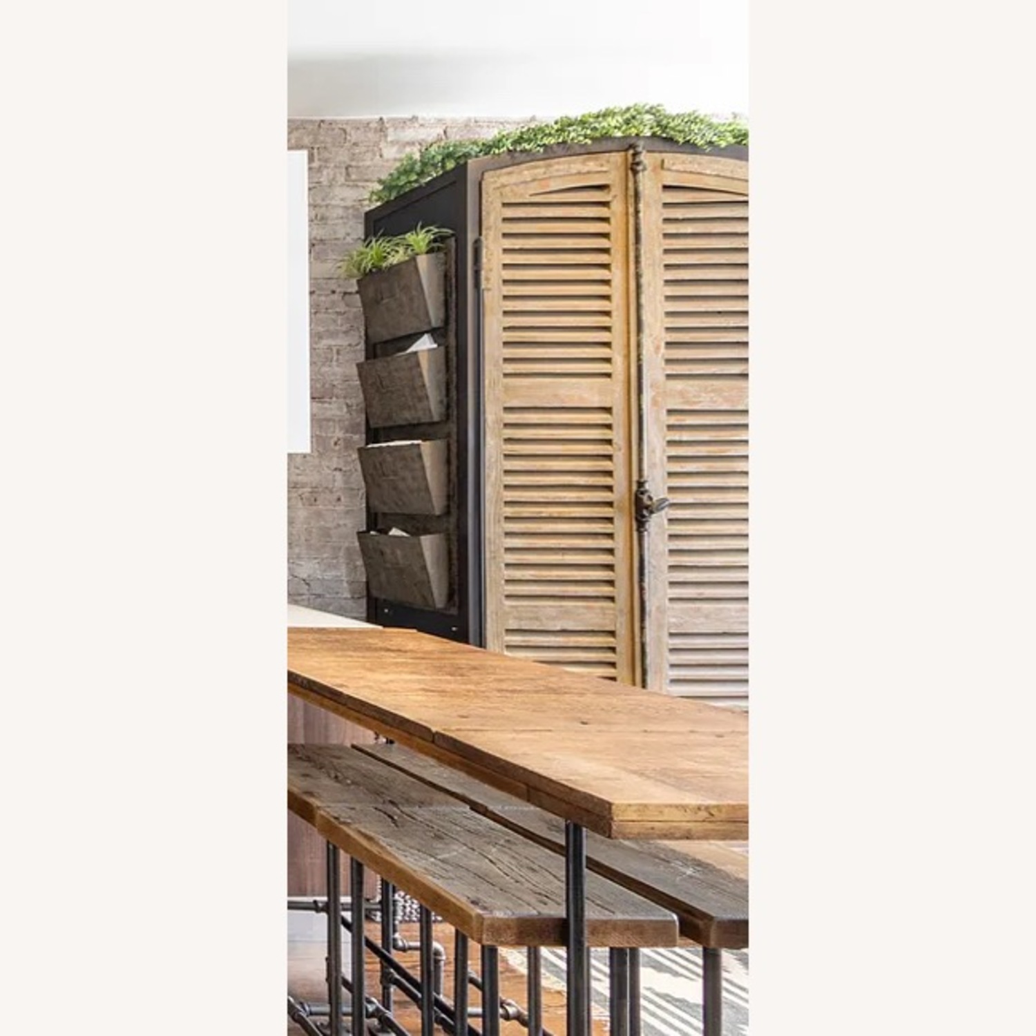 Restoration Hardware French Shutter Double Door Cabinet - image-1