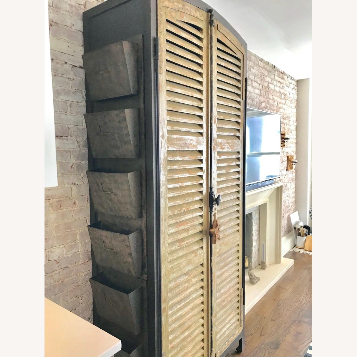 Restoration Hardware French Shutter Double Door Cabinet - image-11