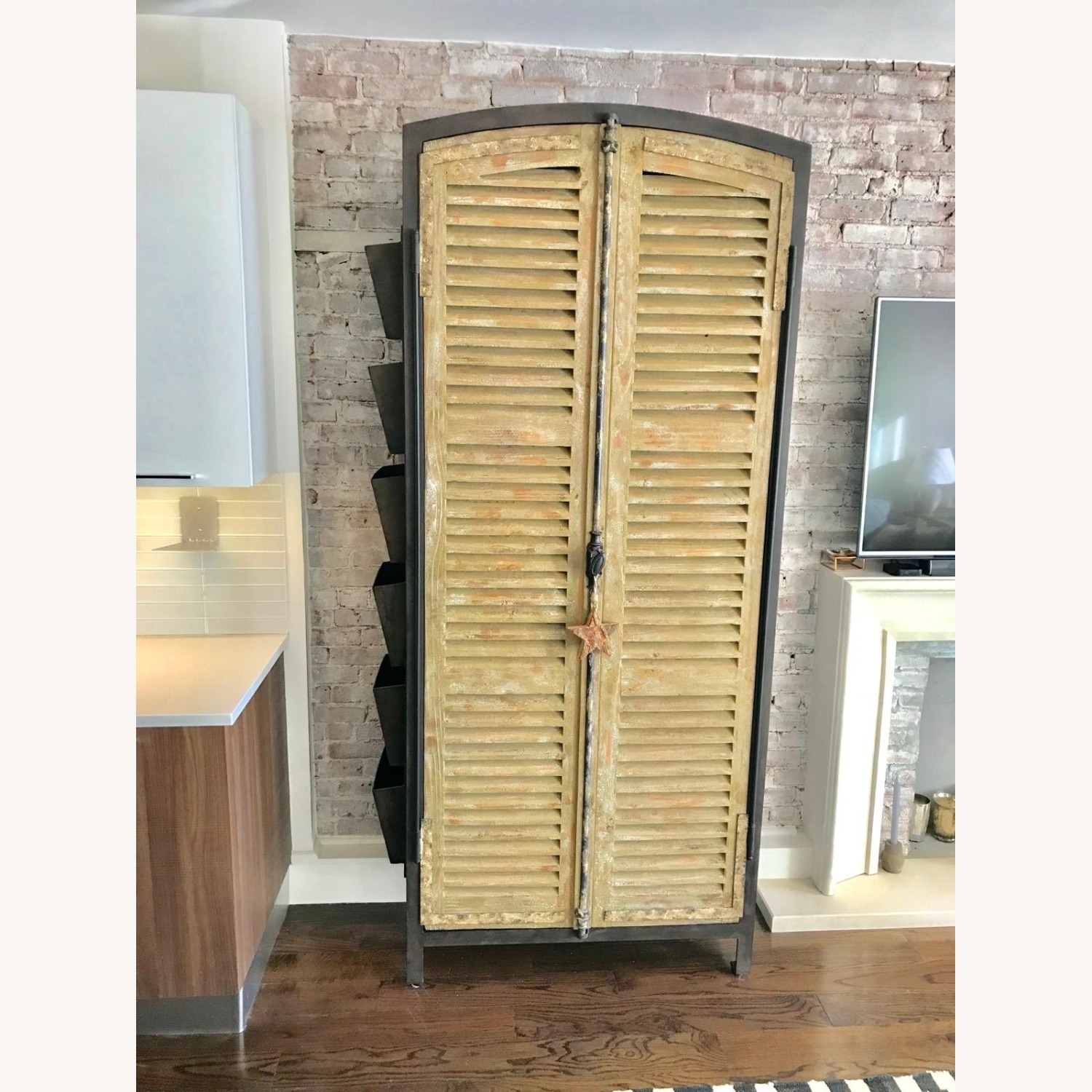Restoration Hardware French Shutter Double Door Cabinet - image-8