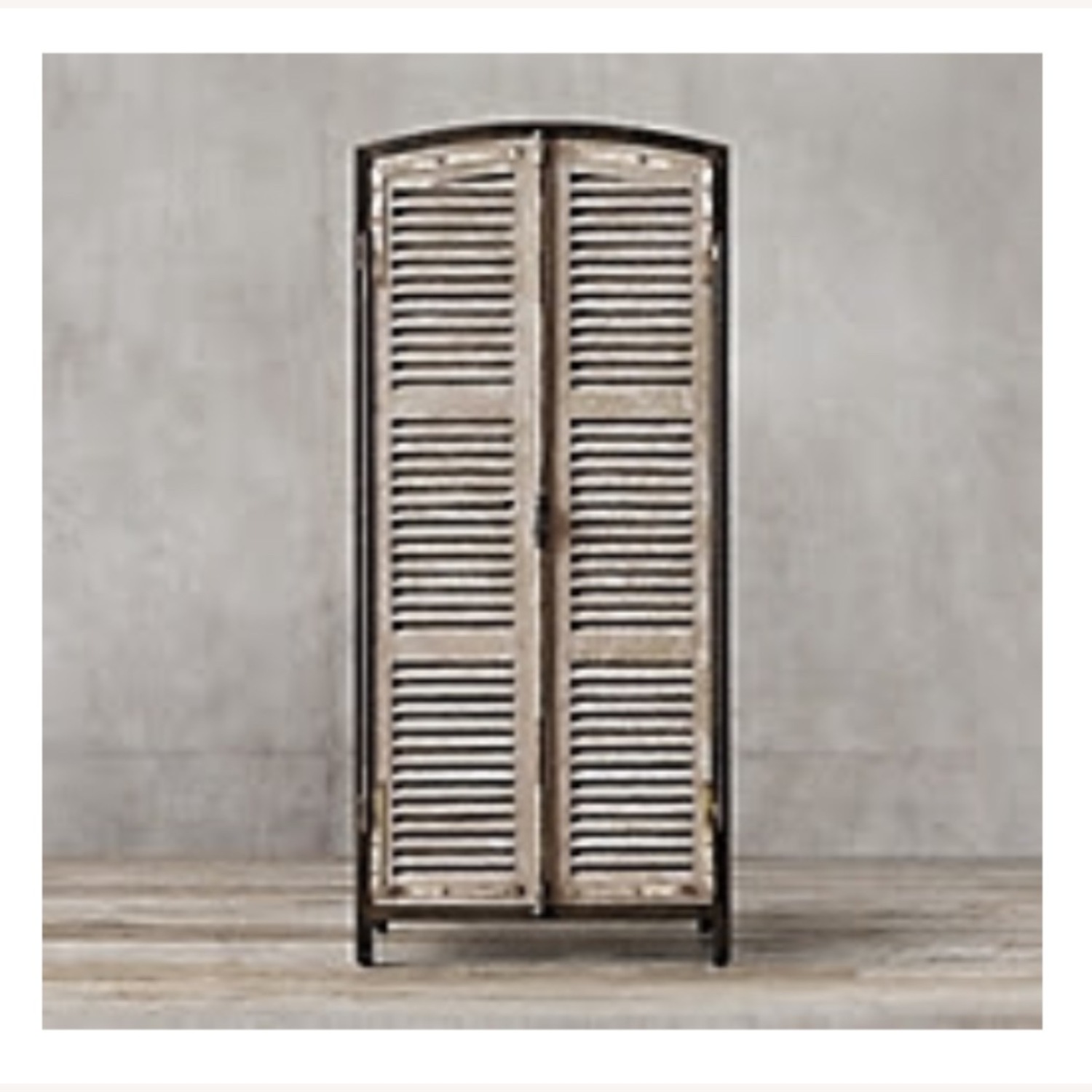 Restoration Hardware French Shutter Double Door Cabinet - image-0