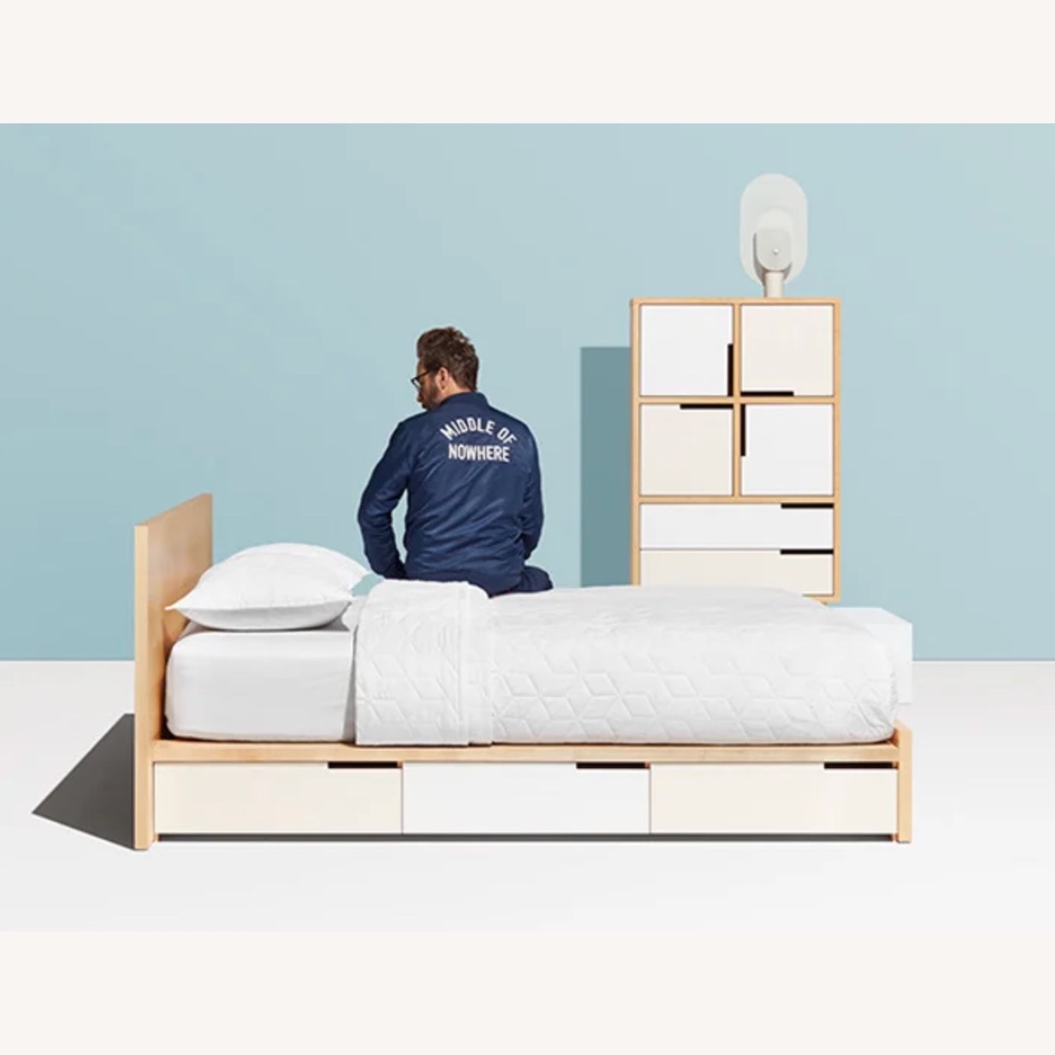 Blu Dot Modern bed with 3 Deep Drawers for Storage - image-5