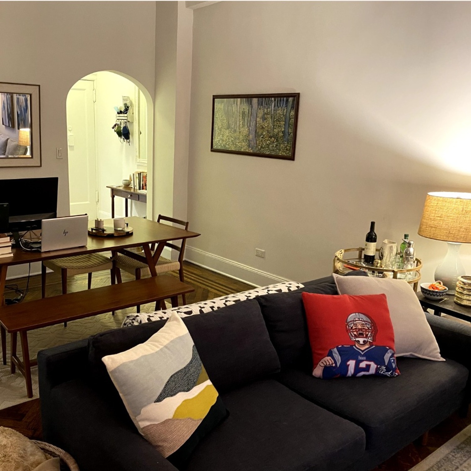 West Elm Harper Sofa 86" Midnight - image-1