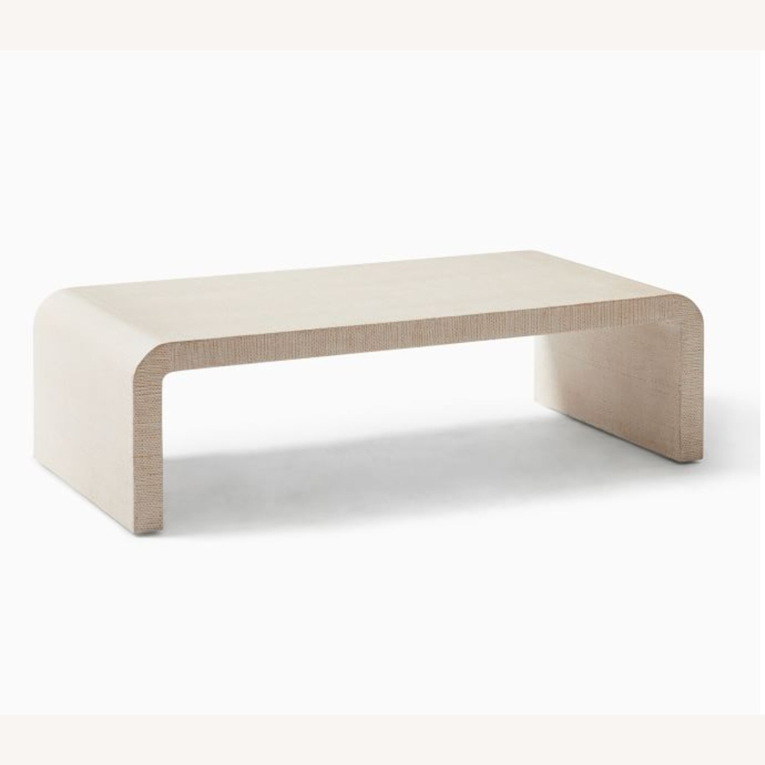 West Elm Solstice Painted Raffia Low Coffee Table - image-2