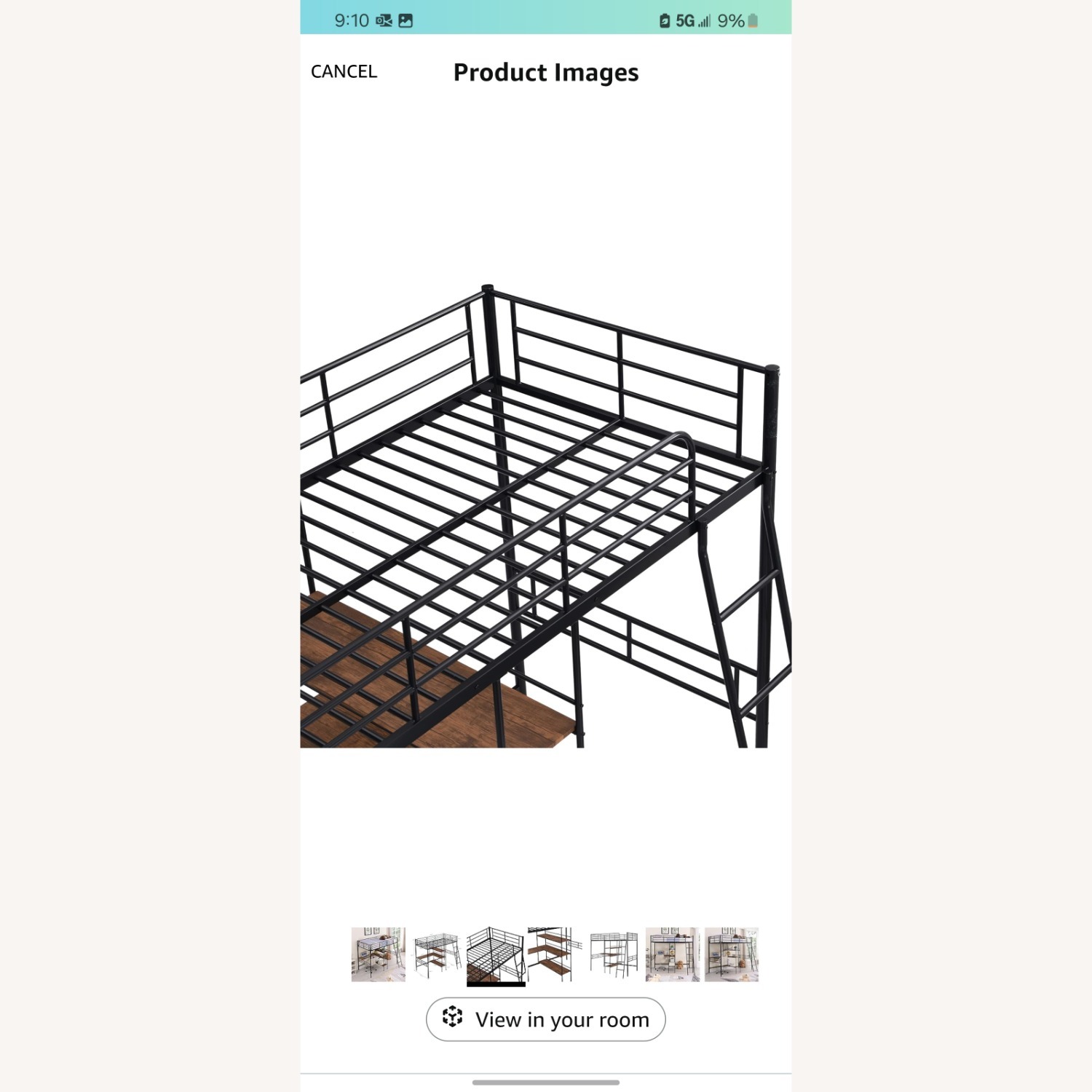 Twin Size Loft Bed with Built-in Desk and Shelves - image-5