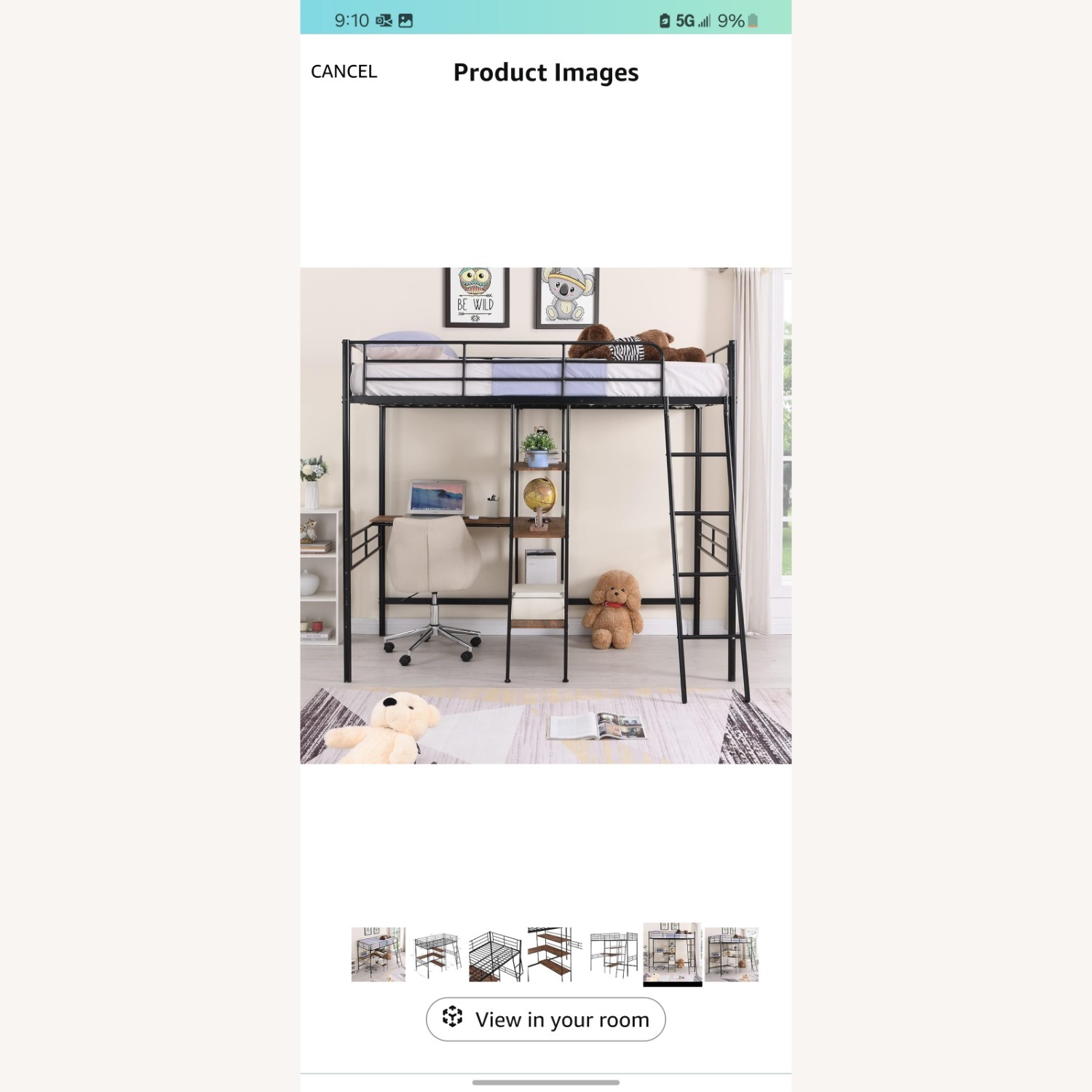 Twin Size Loft Bed with Built-in Desk and Shelves - image-3