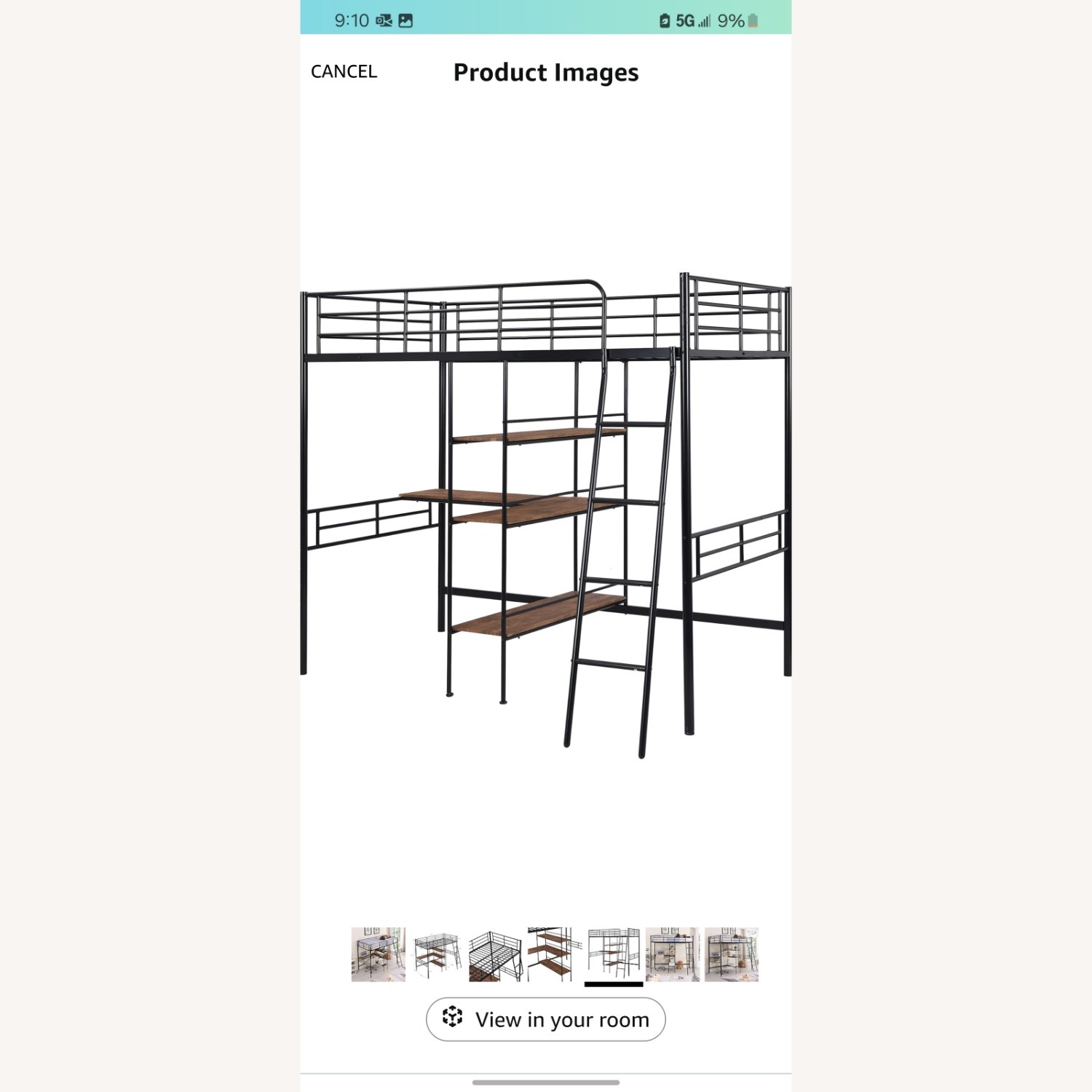 Twin Size Loft Bed with Built-in Desk and Shelves - image-4