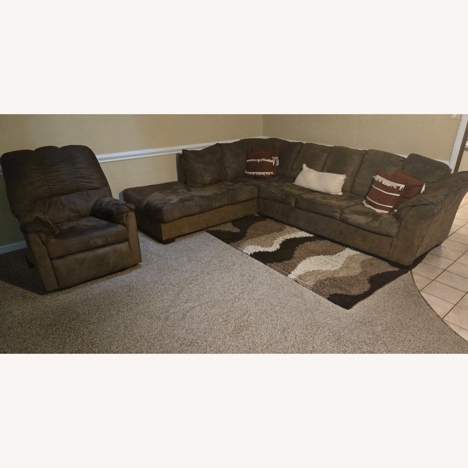 Ashley Furniture Brown 2 Piece Sectional - image-1