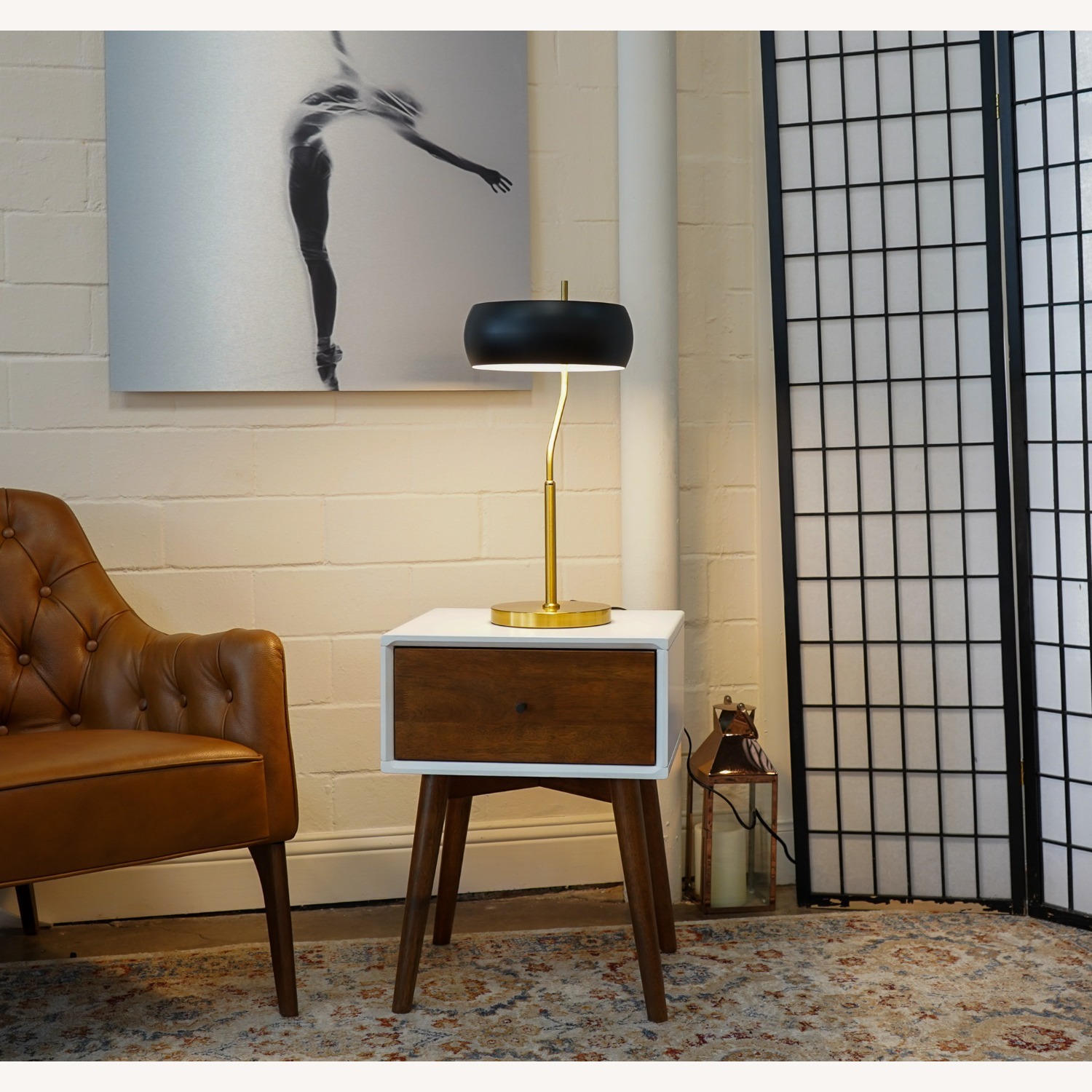 Obscura Table Lamp Black Outer White Inner - image-4