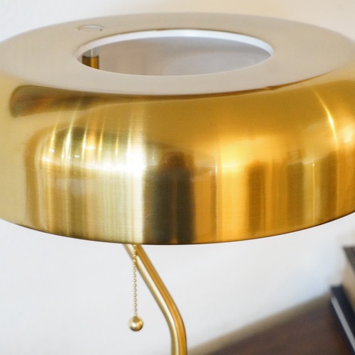 Used Sonata Table Lamp Gold Outer White Inner for sale on AptDeco
