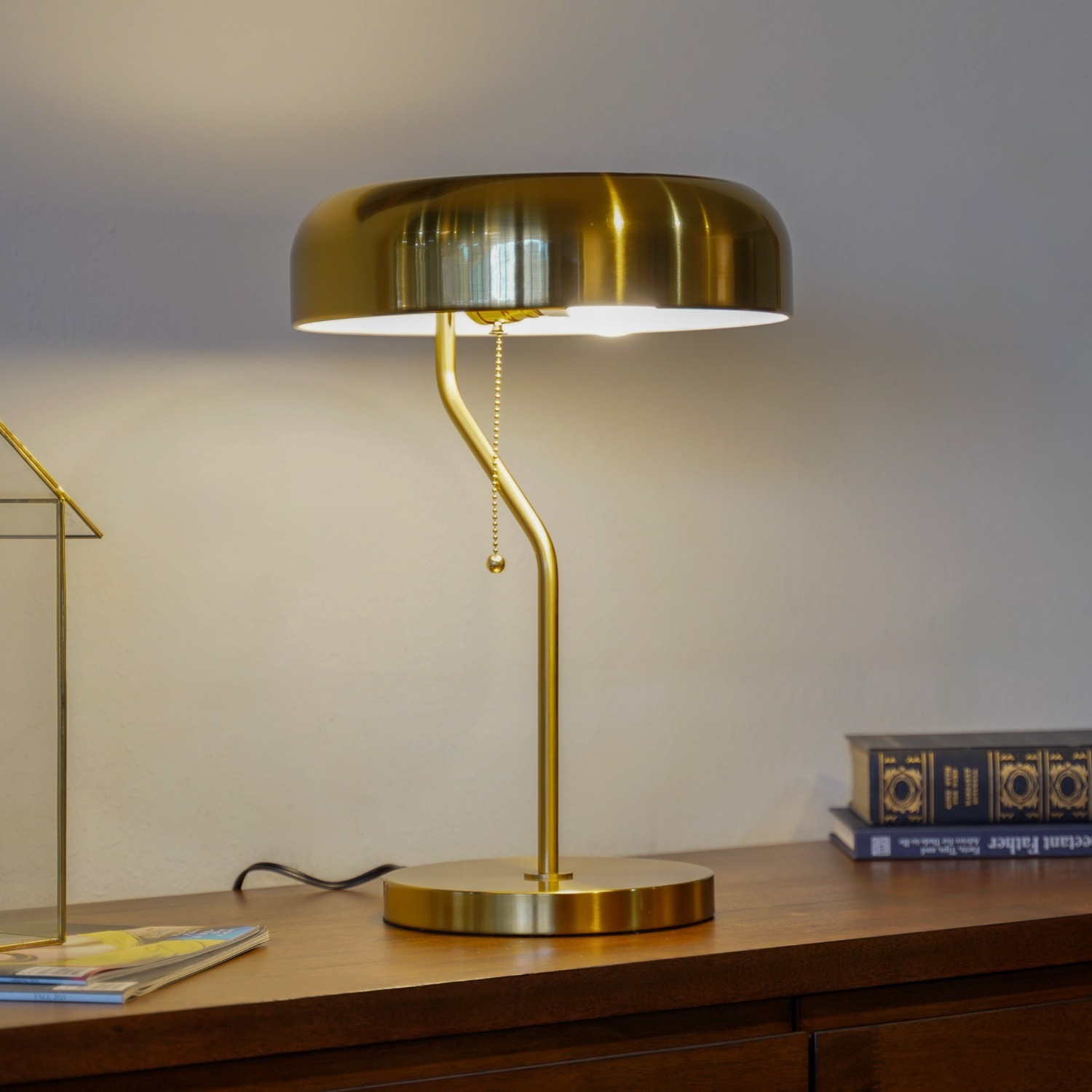 Sonata Table Lamp Gold Outer White Inner - image-6