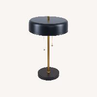 Mosaic Table Lamp Black Outer  White Inner