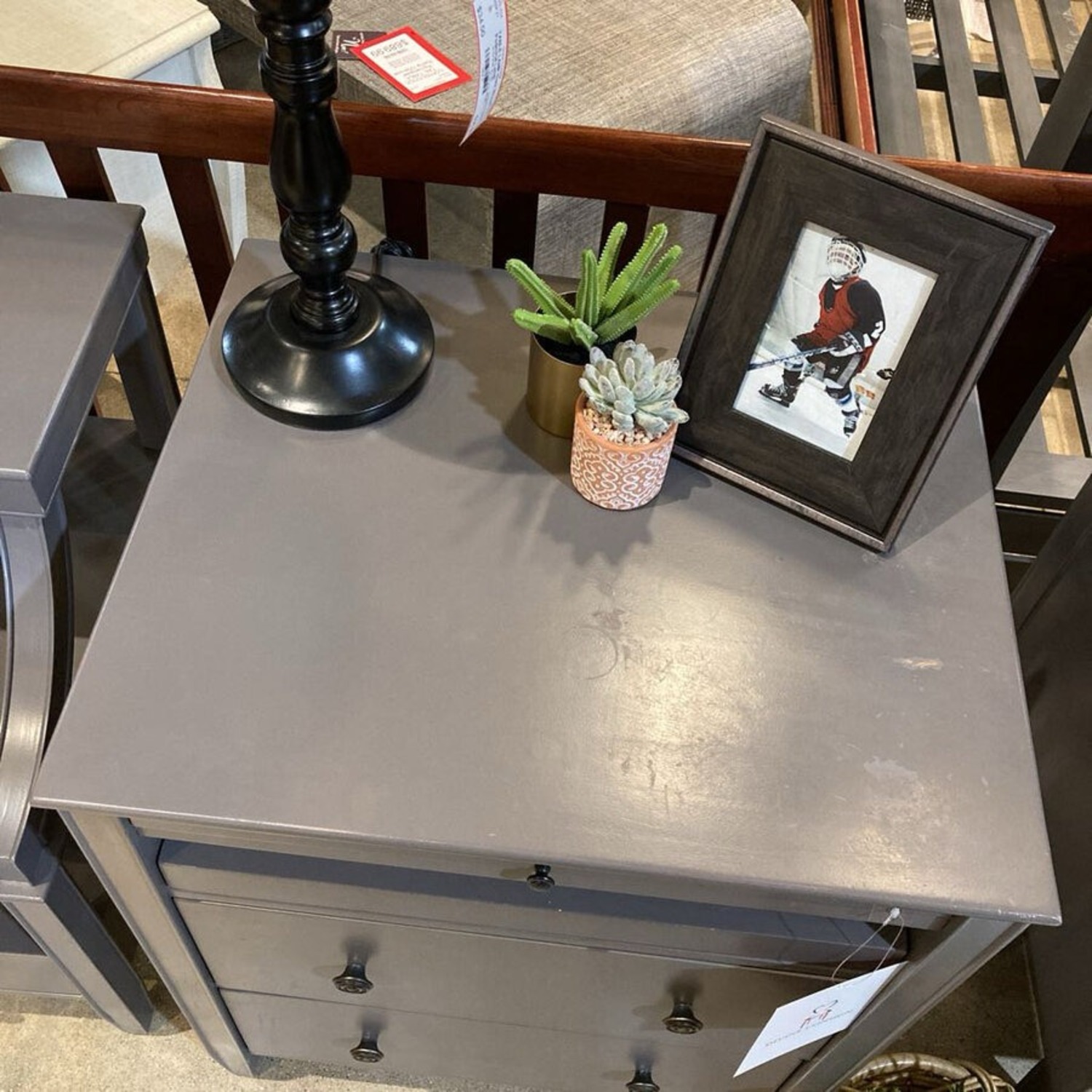 Sidney 2-Drawer W Charging Station Side Table - image-3