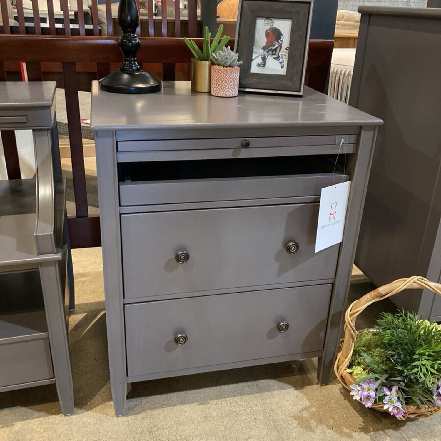 Sidney 2-Drawer W Charging Station Side Table - image-1