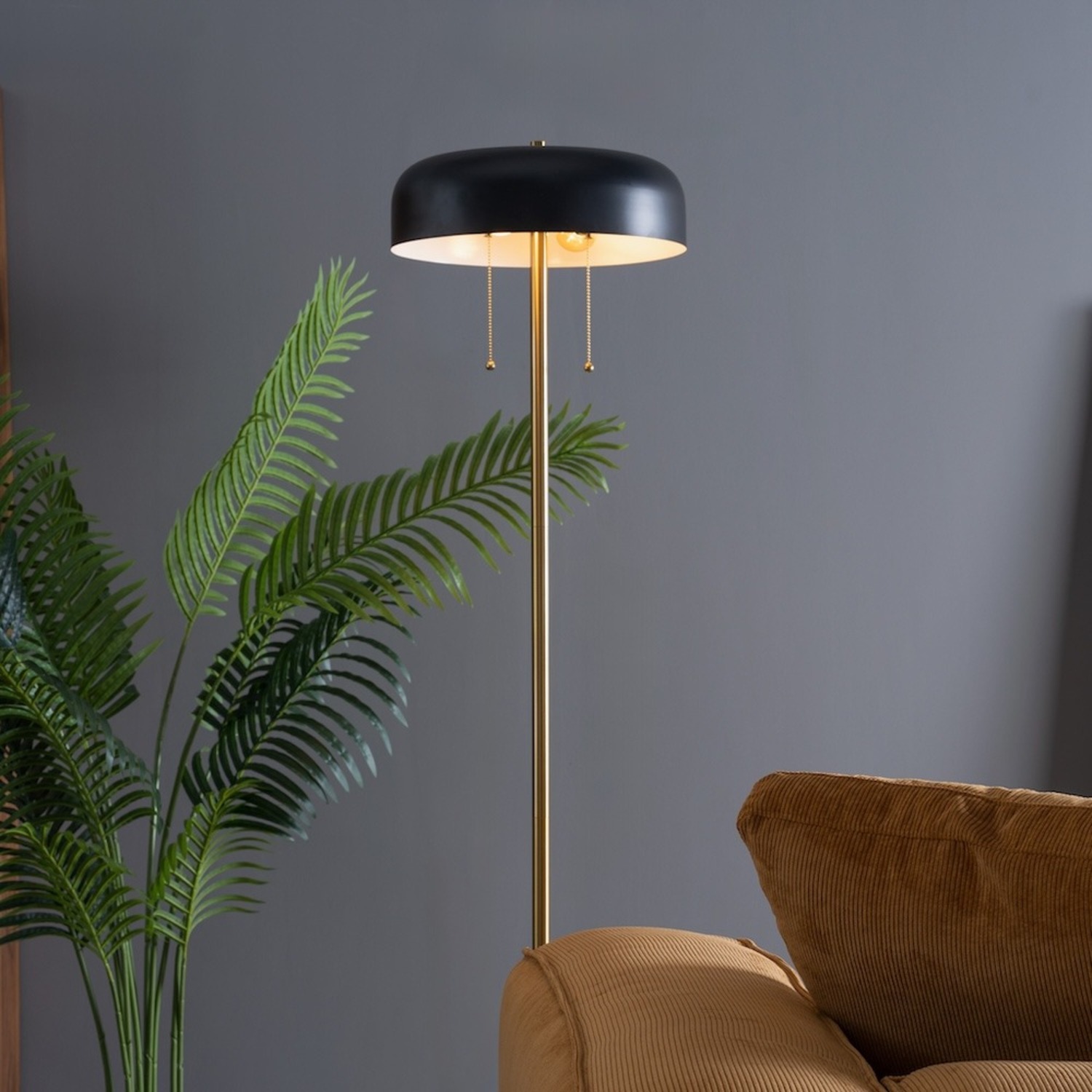 Spark Floor Lamp Black Outer + White Inner - image-5