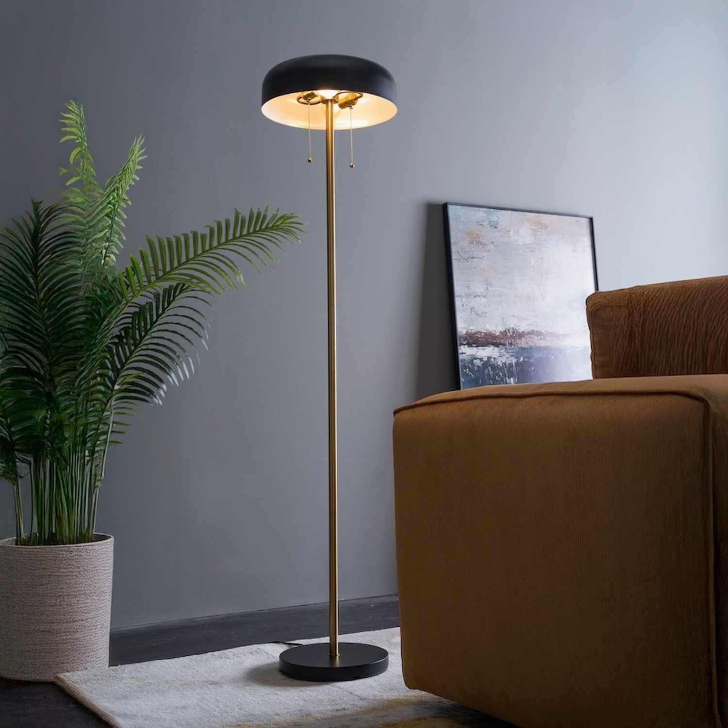 Spark Floor Lamp Black Outer + White Inner - image-6