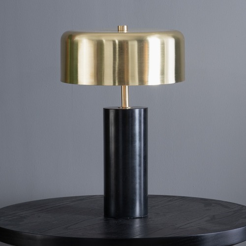 Used Nexus Table Lamp Gold Outer White Inner for sale on AptDeco