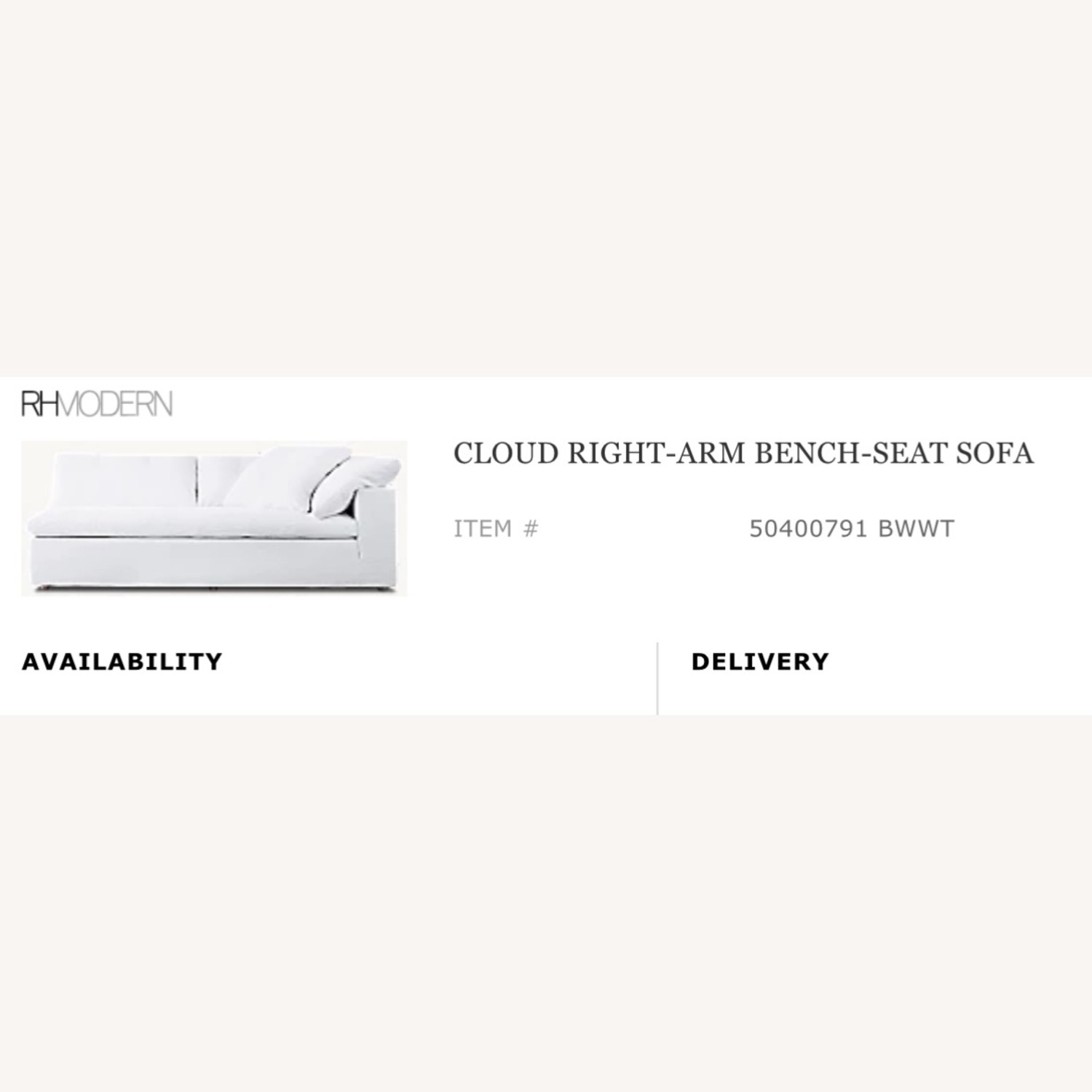 Restoration Hardware 9ft Cloud Chaise Lounge - image-2