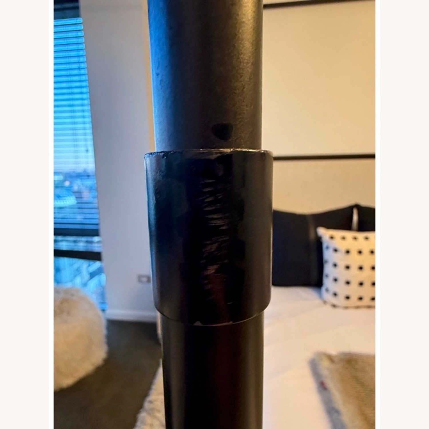 Restoration Hardware 19th C. French Iron Fabric Panel Canopy Bed - image-4