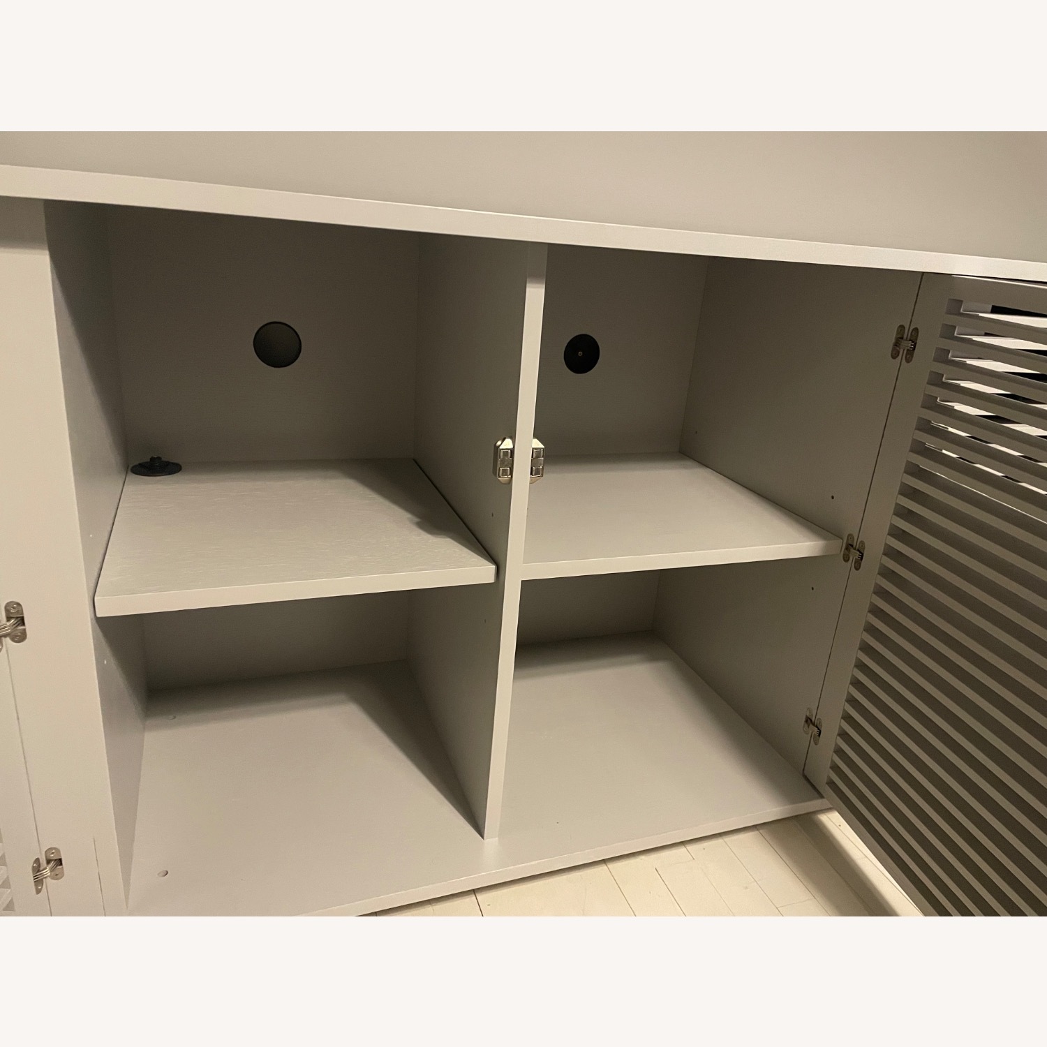 Design Within Reach Line Credenza Refinished in Light Gray - image-3