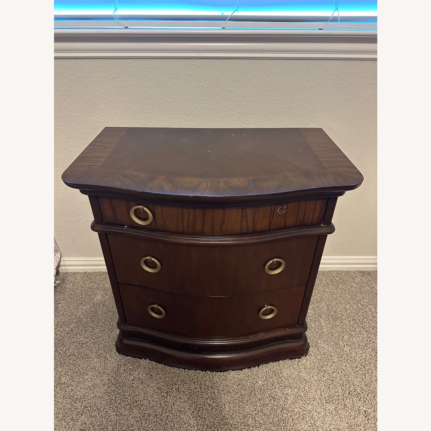 Dark Wood Nightstand  - image-1