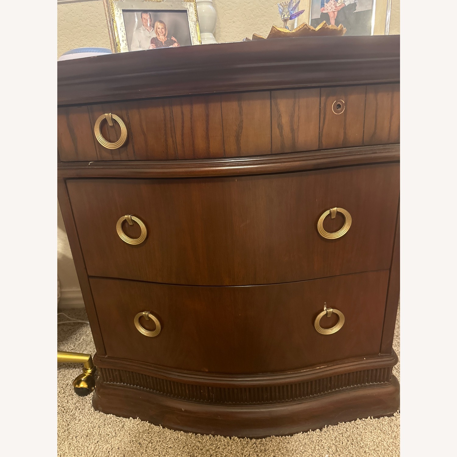 Dark Wood Nightstand  - image-2